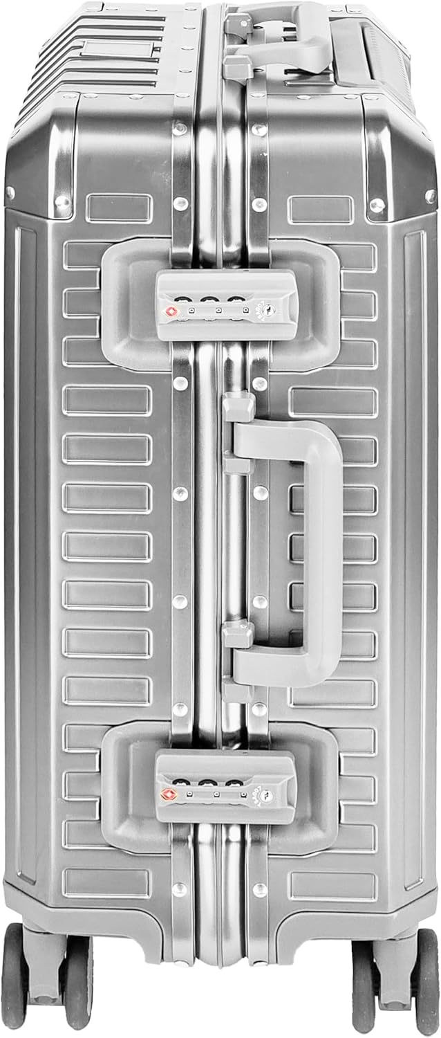 X2 All Aluminum Luggage Suitcase 3 Sizes (20",26",29") TSA Lock Carry On Silver (20" Carry On)