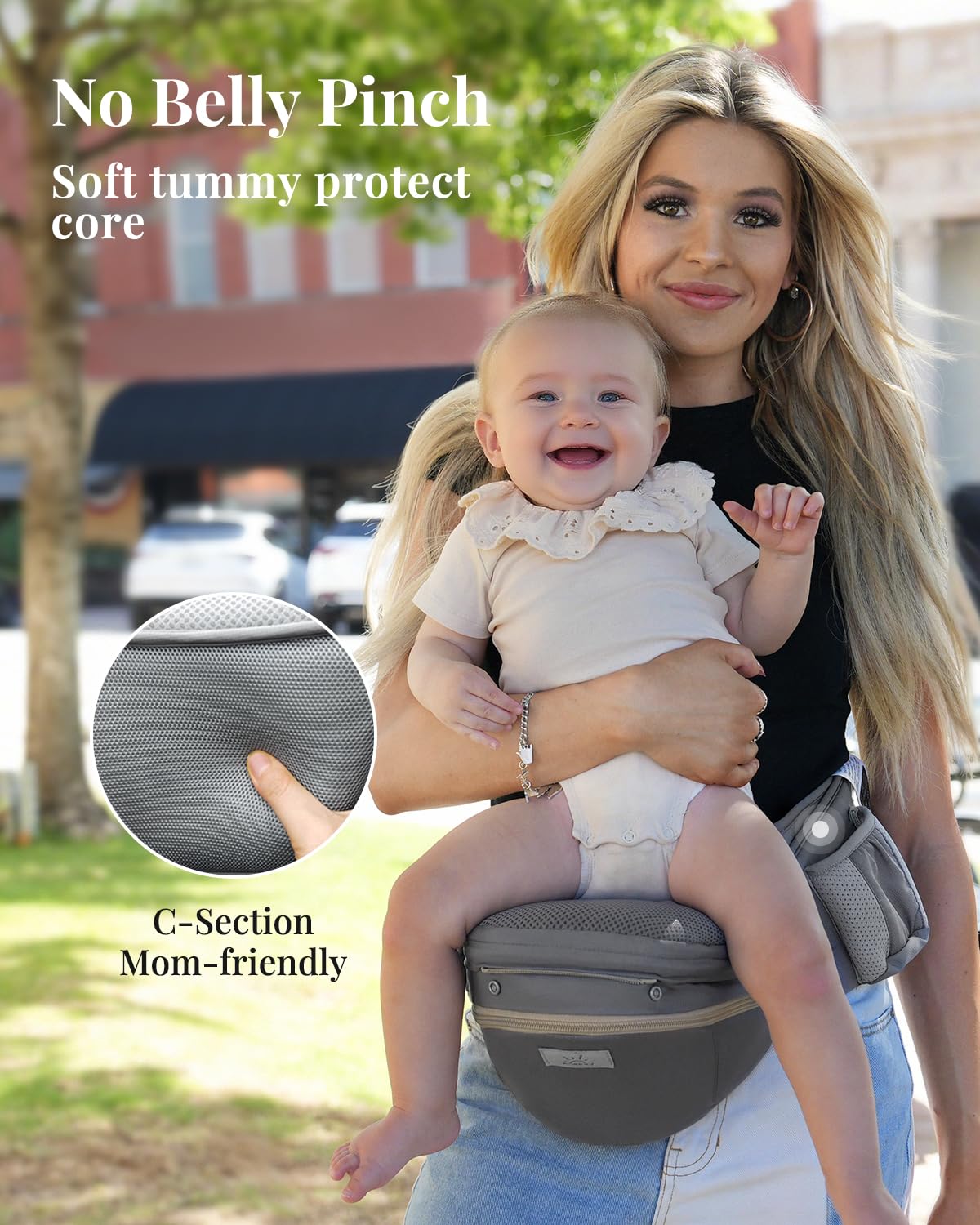 MOMTORY Carryall™ Pro Baby Carrier, Safety-Certified 6-in-1 Baby Carrier Newborn to Toddler, Detachable Baby Holder Carrier with Hip Seat, Ergonomic Cozy Baby Front and Back Carrier for 7-50lbs