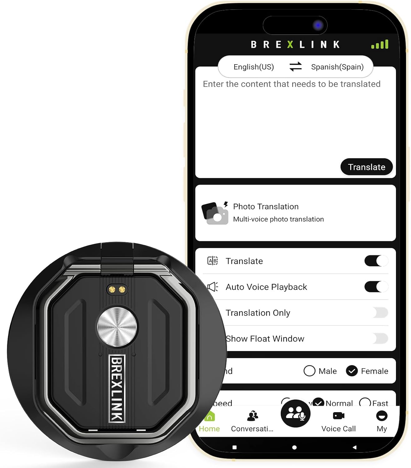 3-in-1 AI Translator Recorder, Language Translator Device, NO FEE for Translate & Transcribe, 140+ Language Translator, Online/Offline/Video/Photo Translation for Meeting Lecture Travel (Version 2)