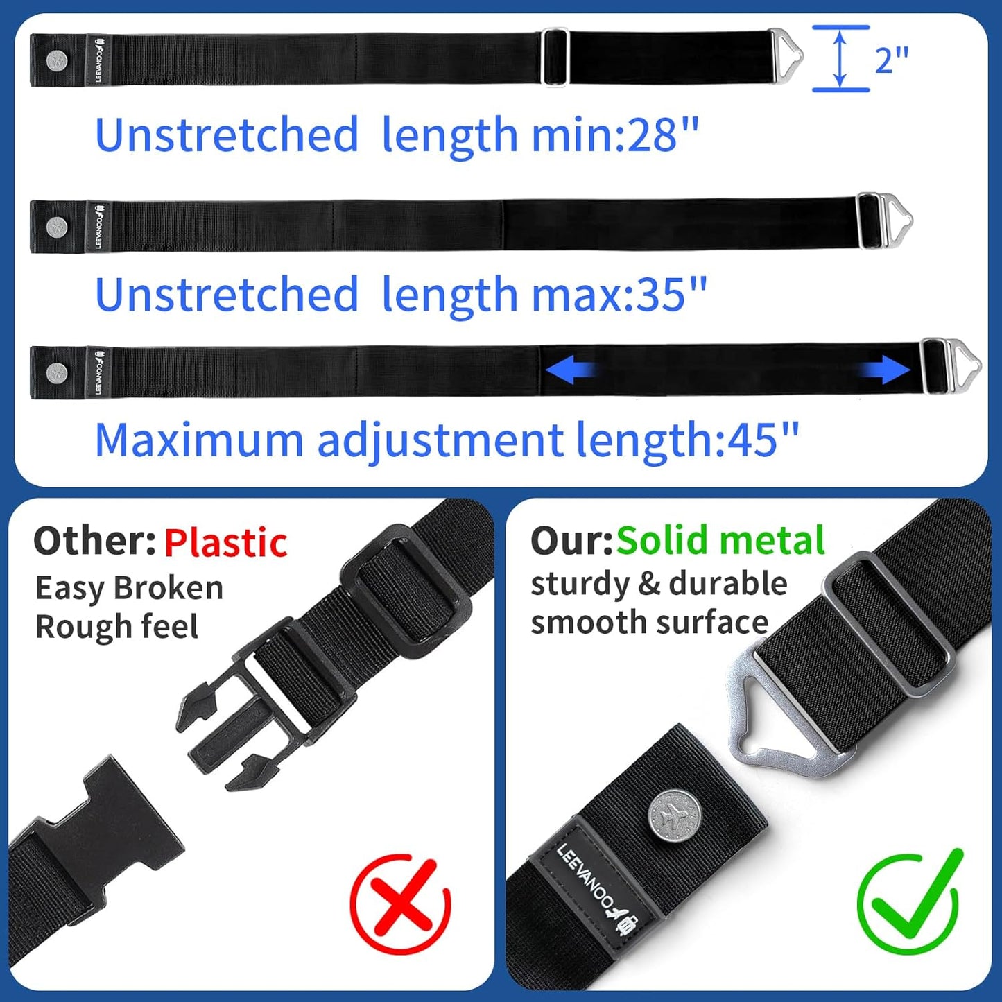 Luggage Straps for Suitcases Add a Bag Luggage Strap,2-in-1 Travel Belt for Luggage Straps Travel Belt Over Handle for Carry On Bag Adjustable Suitcase Belts Airport Travel Accessories Black