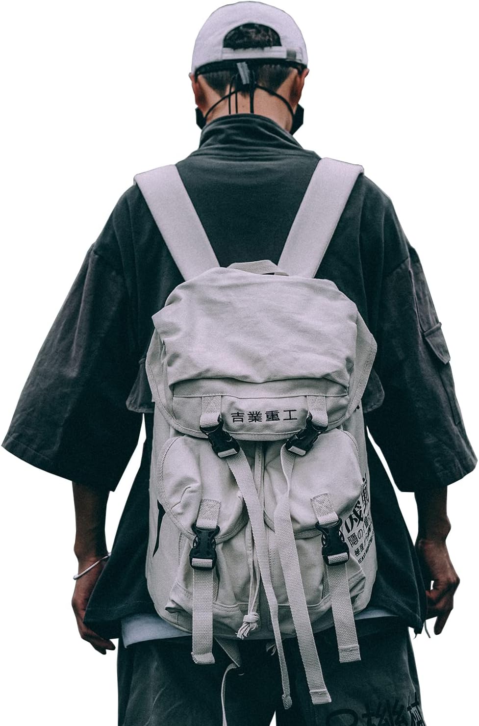 MFCT Men's Techwear Backpack Japanese Bag (Beige)