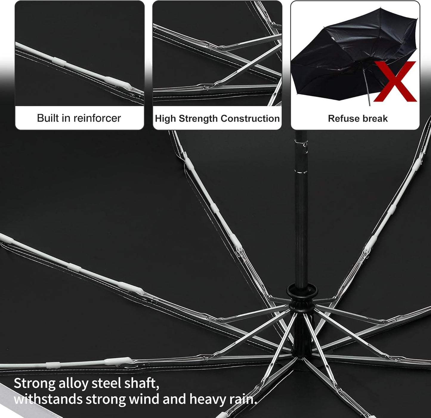 Color Coated Sun Umbrella UV Protection Compact Folding Windproof Parasols Travel Auto Open Close Shade Blocking UV