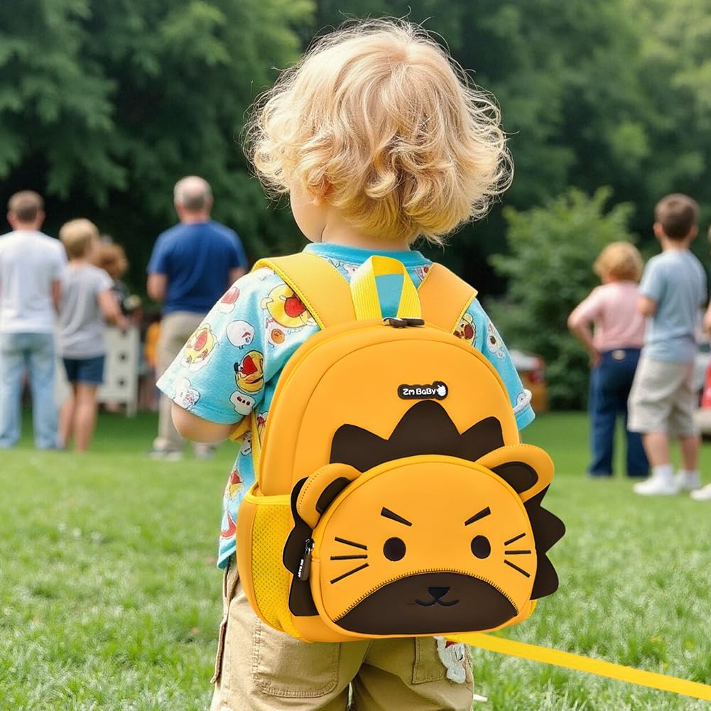 Padgene Toddler Backpacks Kids Preschool Backpack Waterproof Neoprene Animal Schoolbag Lunch backpack 3D Cartoon Mini Travel Bag for Boys Girls Ages 3-5