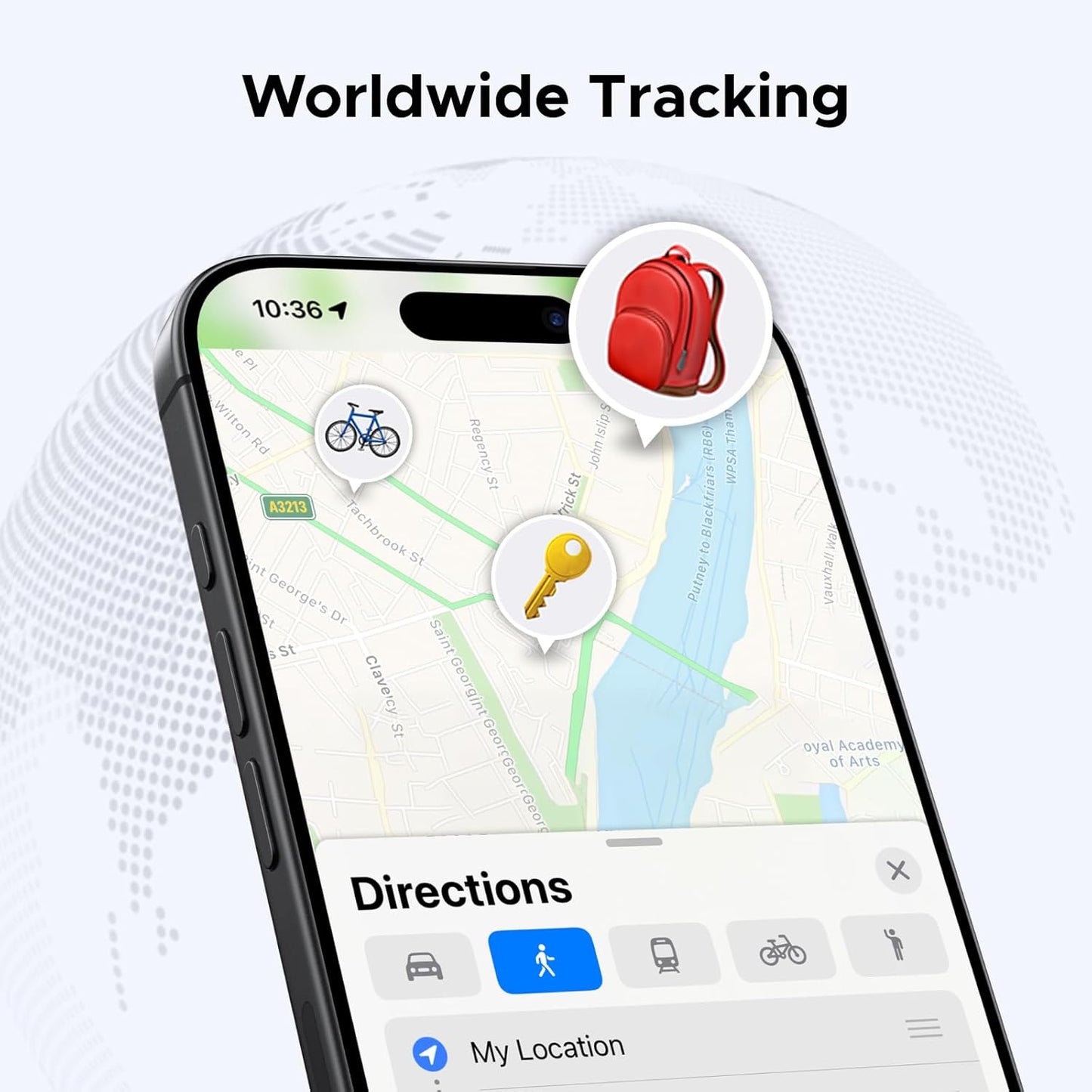 UGREEN 2Pack FineTrack Smart Finder Compatible with Apple Find My (iOS Only) 2-Year Replaceable Battery Bluetooth Tracker Tags, Item Finder Smart Tag for Key Luggage Passport