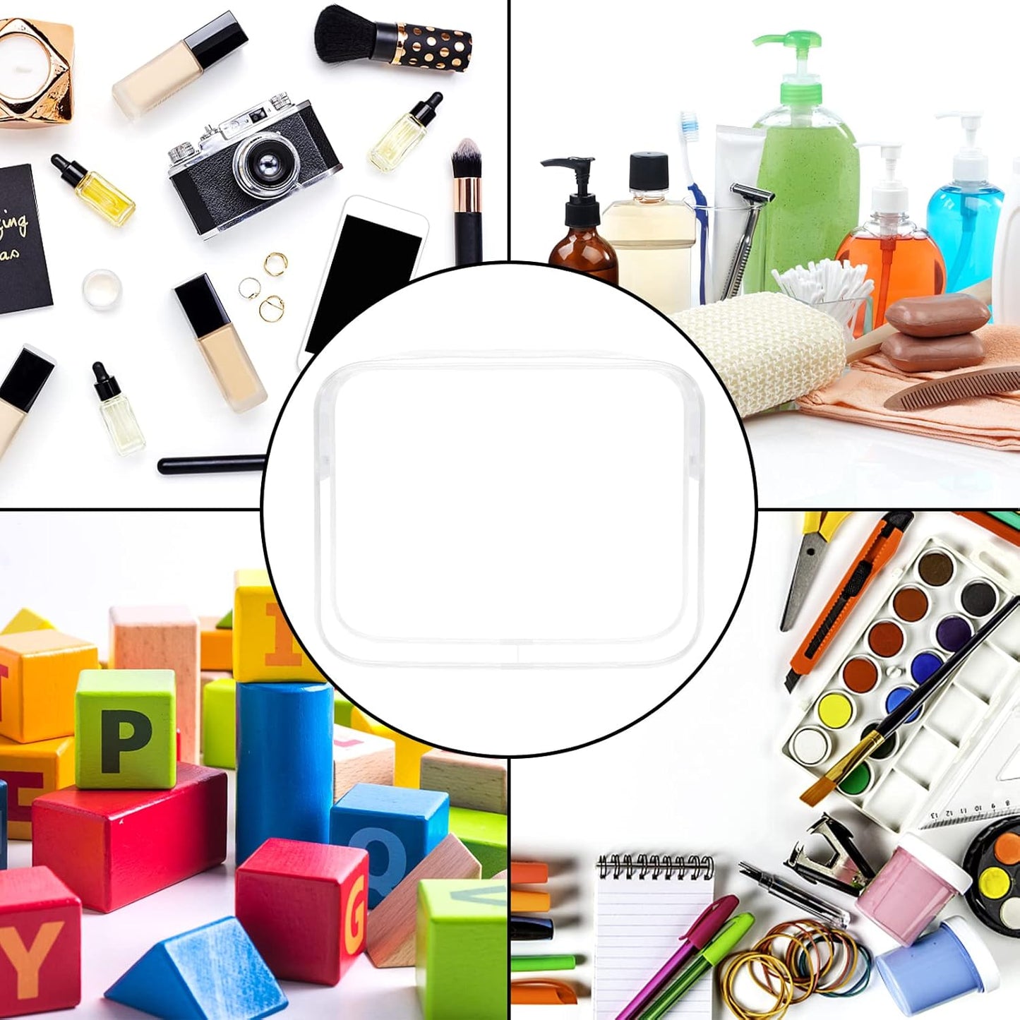 Lermende 2pcs Clear Toiletry Bag TSA Approved Travel Bag,Carry On for Travel,Airport Airline Accessories Compliant Bag,Quart Sized Makeup Cosmetic bag Women Men (Transparent, 2 Pack)