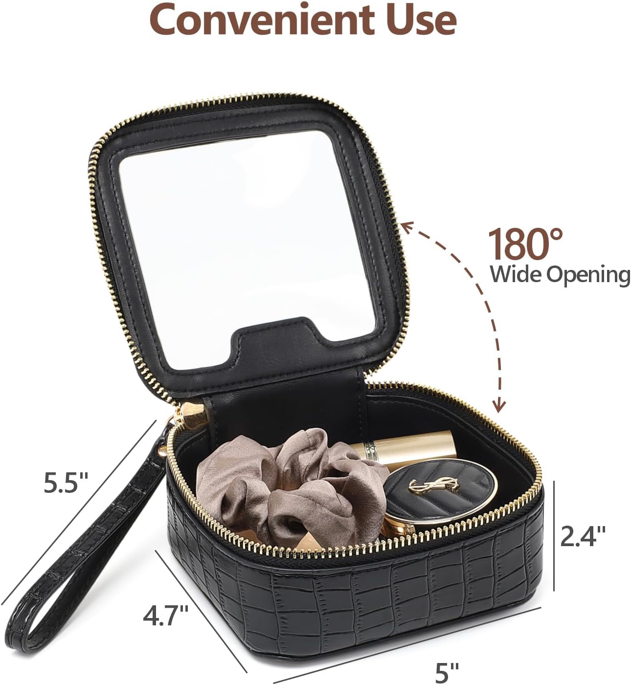 PACKISM TSA Approved Toiletry Bag - Upgrade Color-Edged Clear Makeup Bags, Clear Toiletry Bags For Traveling Fits Various Storage Needs