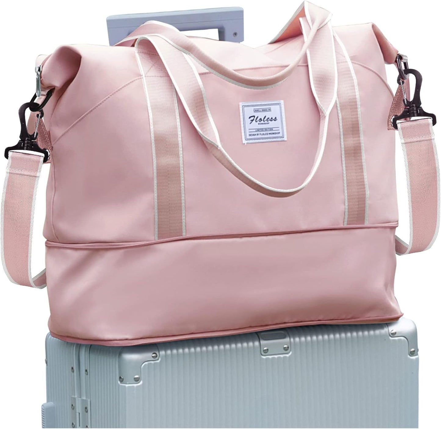 Travel Duffel Bag, Sports Tote Gym Bag, Shoulder Weekender Overnight Bag for Women