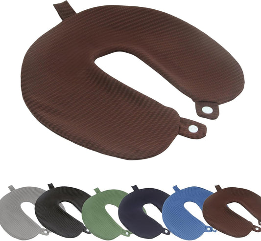 Travel Neck Pillow Cover, Neck Pillow Case with Zipper, Cooling, Pure, Soft and Smooh, Airplane Pillow Sleep Replacementt Washable (Only Pillow Covers, no Filler)