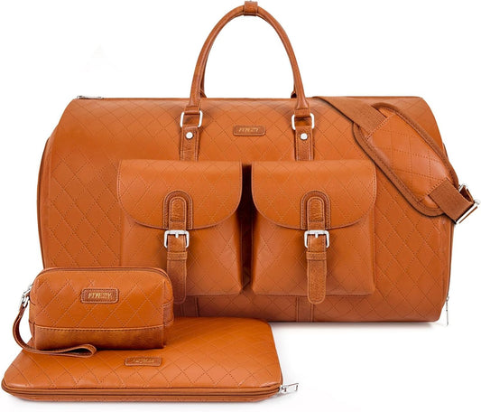 Garment Bag for Travel, Convertible Carry on Garment Duffel Bag for Men 3Pcs Weekender Bag 2 in 1 Hanging Suitcase Suit Bag