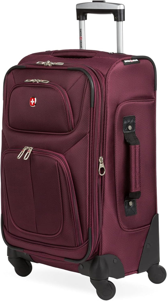 SwissGear Sion Softside Expandable Luggage, Merlot, Carry-On 21-Inch