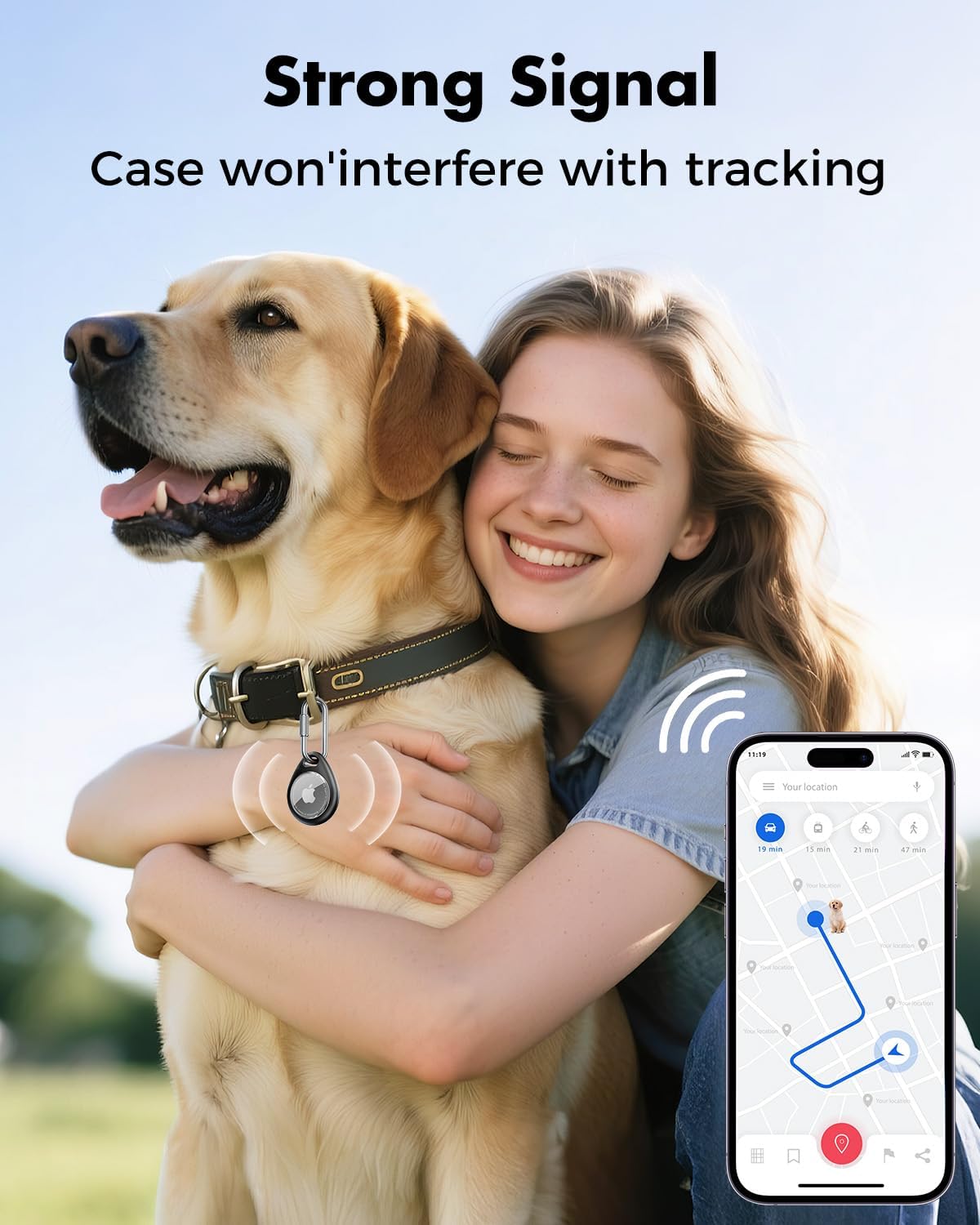 UNBREAKcable AirTag Holder for Apple - 4 Pack Air Tag Case [Professional Carabiner] [Waterproof] [Shockproof] TPU AirTag Keychain for Kids, Pets, Keys, Luggage, Backpacks