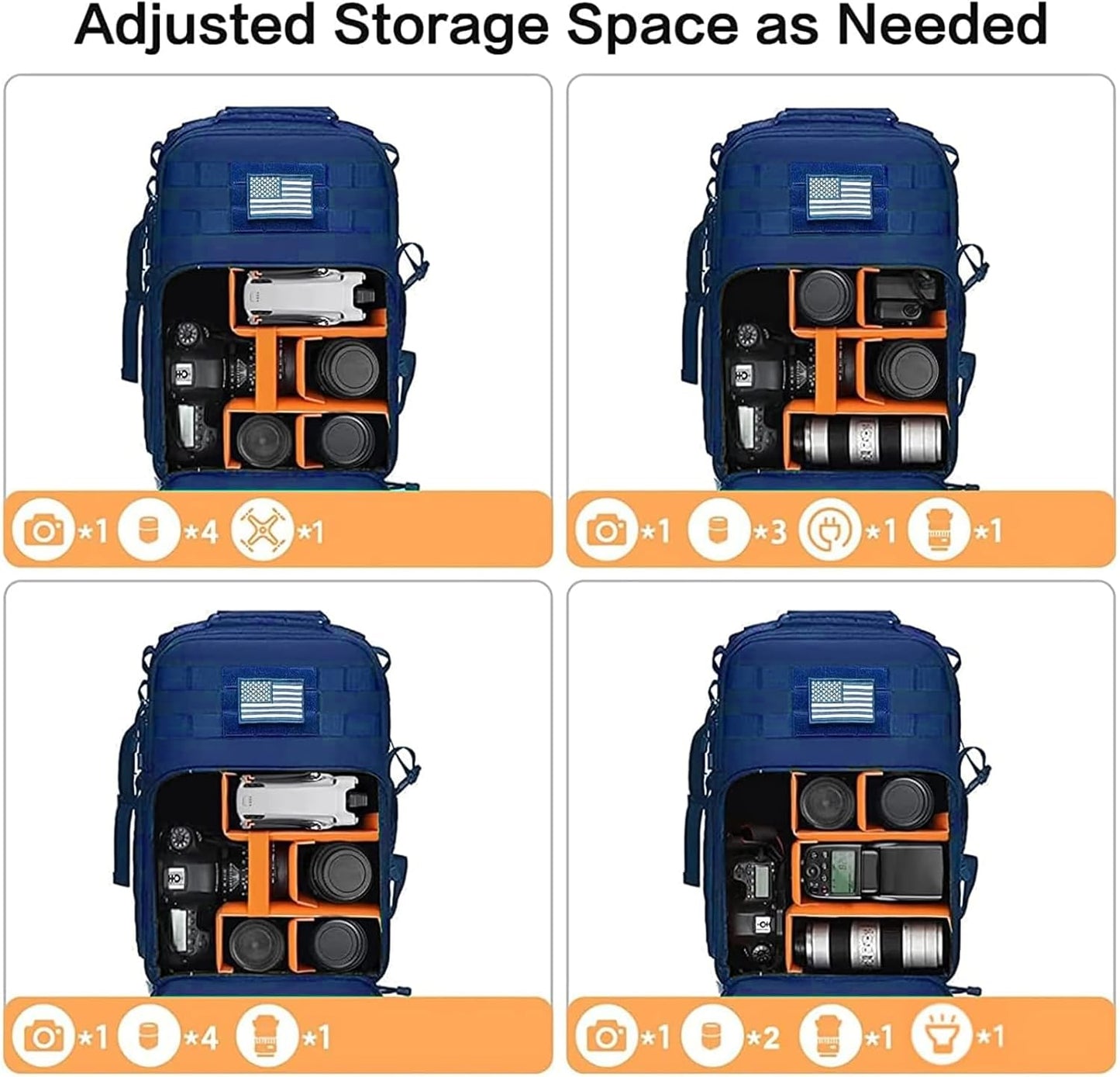 MOSISO Camera Backpack, DSLR/SLR/Mirrorless Tactical Camera Bag Case with Laptop Compartment Compatible with Canon/Nikon/Sony, Royal Blue