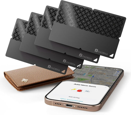 2025 [Apple MFi Certified] (iOS Only) Bluetooth Tracker Smart Finder for Apple Find My, iPhone Card Wallet Finder GPS Tracker, 5-10 Years Battery, Keys Finder and Item Locator for Keys, Bags, Passport