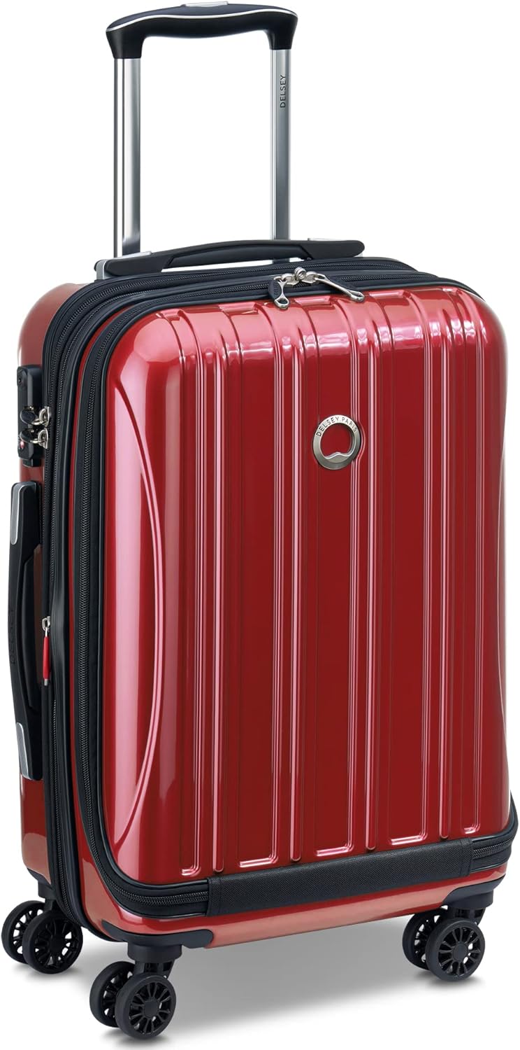 DELSEY PARIS Helium Aero Hardside Expandable Luggage with Spinner Wheels, Brick Red, 2-Piece Set (19/24)