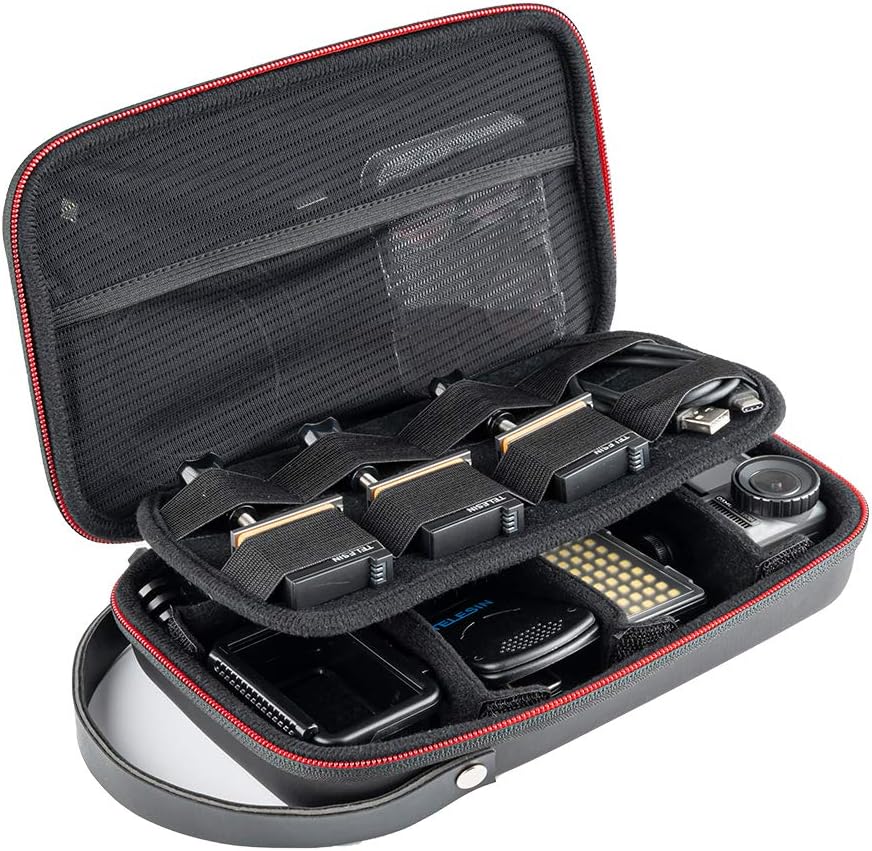 TELESIN Carry Case Waterproof Hard Carrying Bag for GoPro Max Hero 13 12 11 10 9 8 7 6 Insta360 X2 X3 X4 X5 GO3 Ace Pro 2 DJI Osmo 360 Osmo Action 5 4 Pocket 3 Battery Charger Strap Mount Accessories