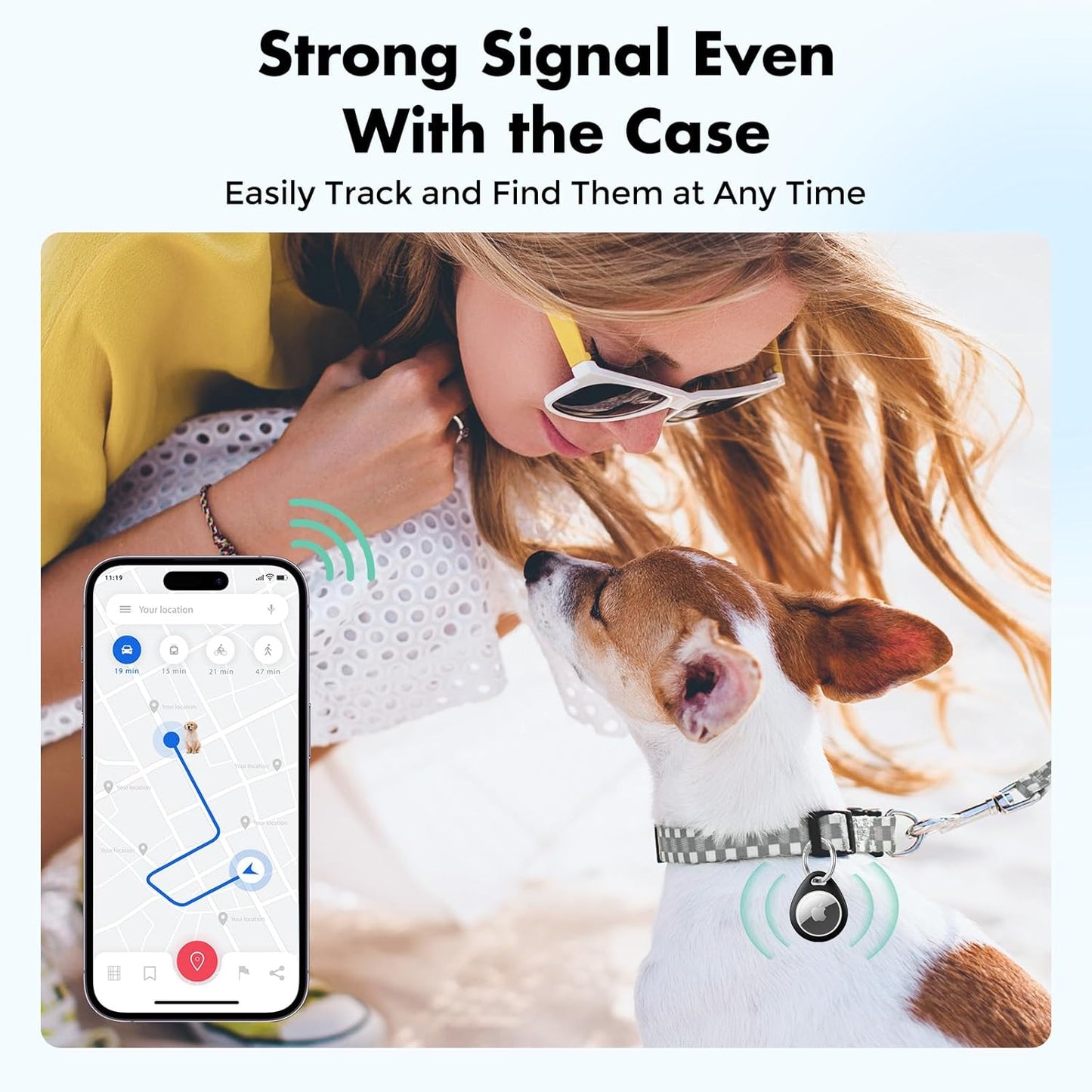 UNBREAKcable Holder for Apple AirTag 4 Pack [Hold Air Tag Securely] [Easy to Install] [Fit Tightly Design] Protective Case Waterproof TPU Shell with 304 Stainless Steel Key Ring Keychain, Black