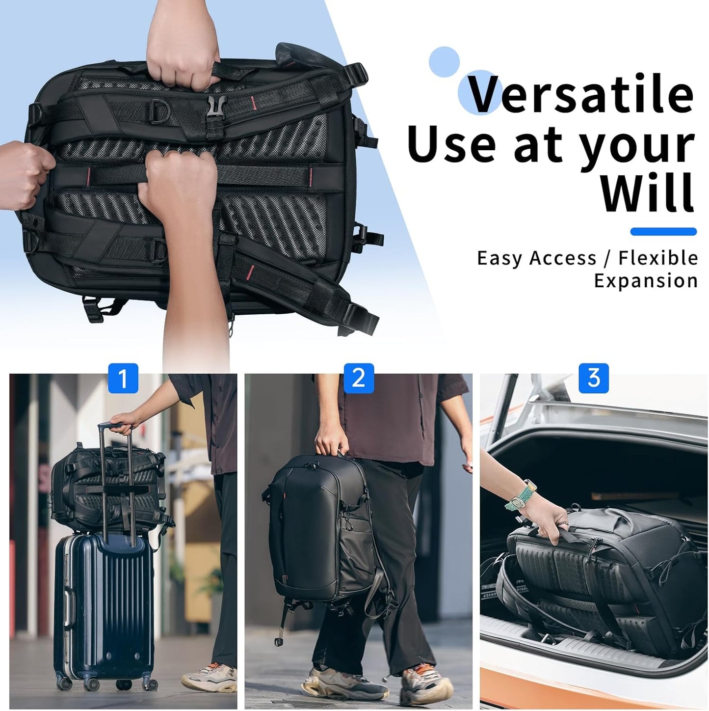 UURig ULANZI BP09 Traker Camera Backpack • 22L • Versatile Camera Travel Bag • Quick Access • Well Organized Professional Photography Storage • Shoulder Backpack • for Sony/Nikon DSLR Cameras