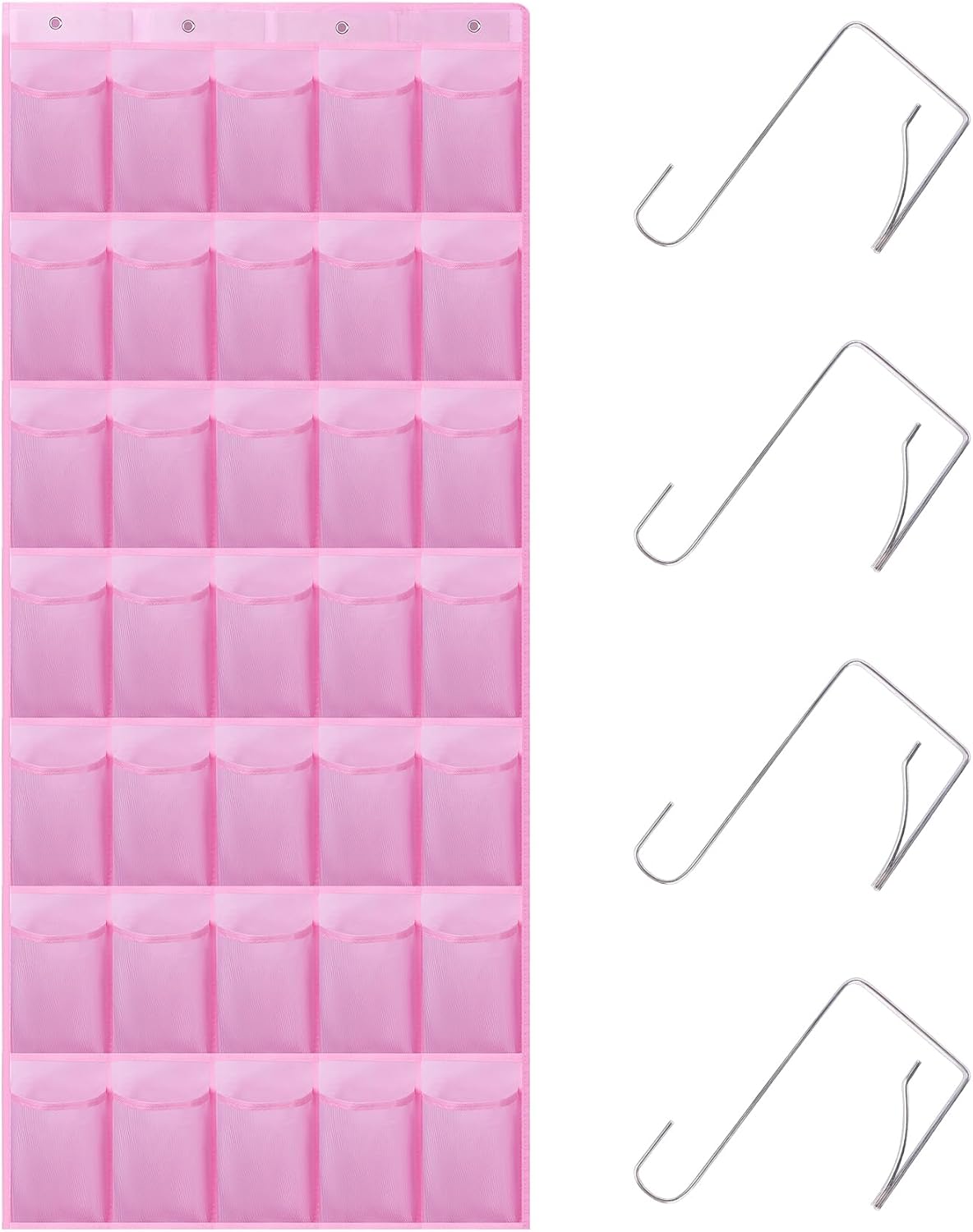 35Large Pockets Over The Door Shoe Organizer, Mesh Pockets Shoe Holder Rack, Capacity Shoe Hanging Storage，door shoe rack With 4 Metal Hook.