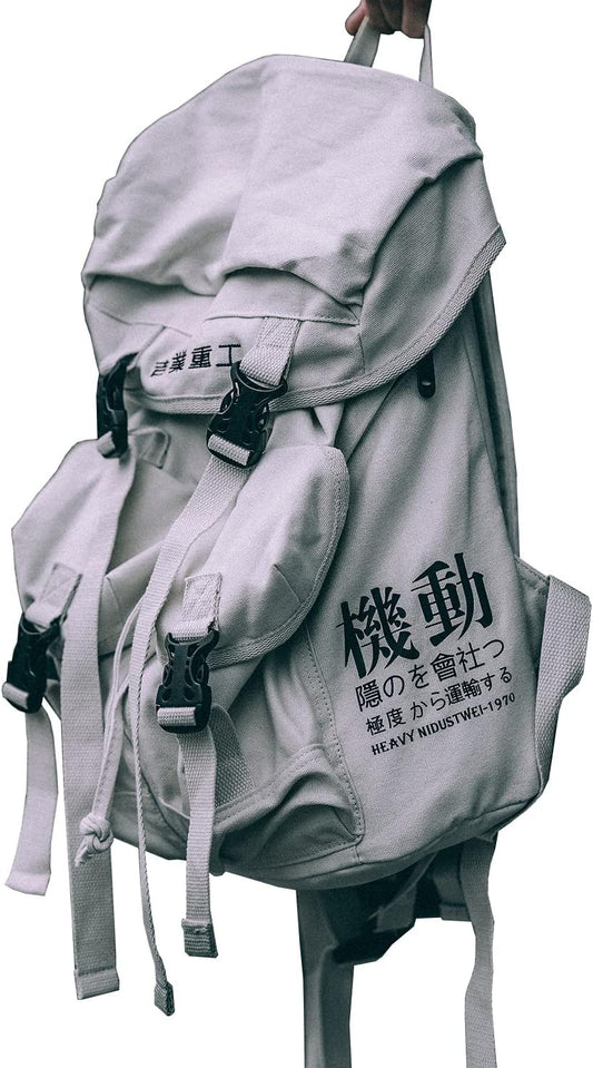 MFCT Men's Techwear Backpack Japanese Bag (Beige)