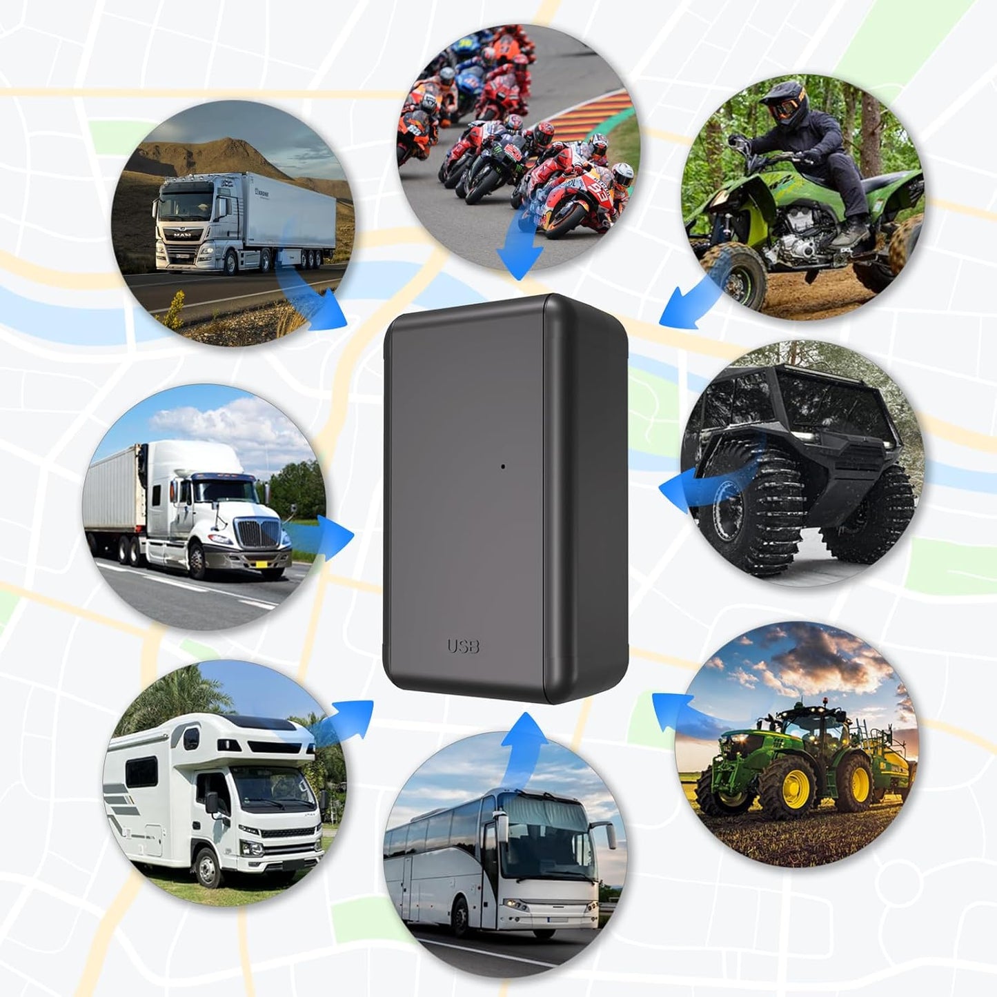 G05A GPS Tracker for Vehicle No Monthly Fees, SIM Card Included, Real-Time Tracking, Global Coverage, Geo-Fencing, Strong Magnetic Attachment, Long Battery Life