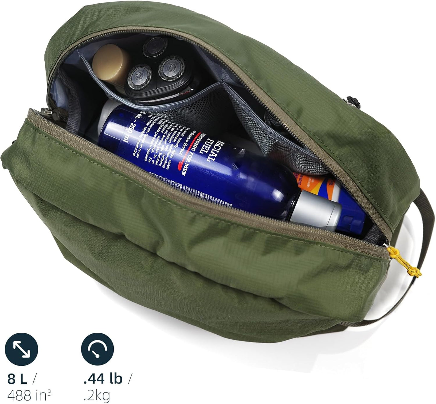 Travel Toiletry Bag 8L, Large Packing Cube with Waterproof TPU Wet/Dry Compartment (Christmas 2025)