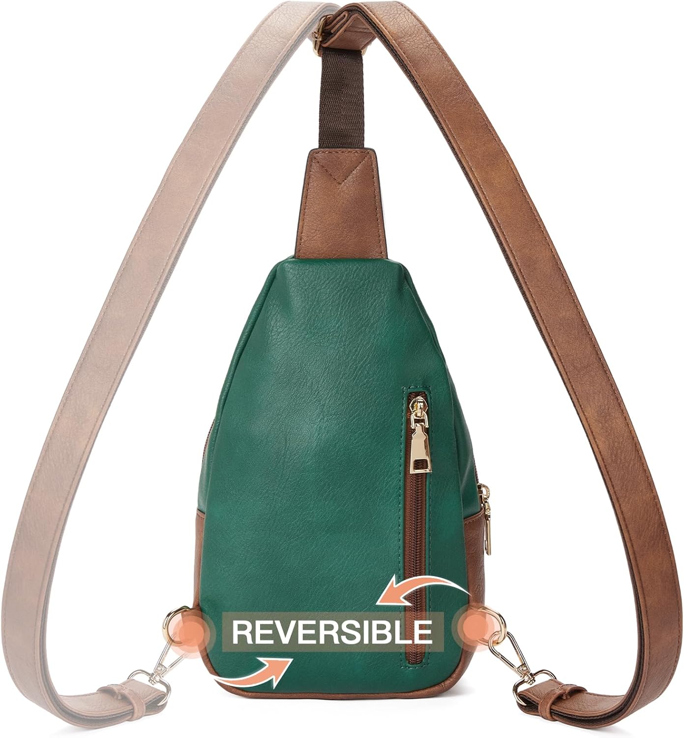 Telena Small Sling Bag for Women Leather Crossbody Fanny Packs Chest Bag for Women