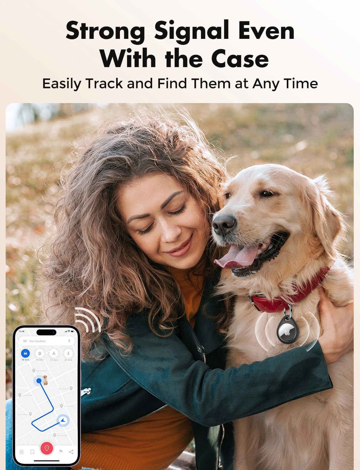 UNBREAKcable Holder for Apple AirTag [Fit Tightly Design] [Easy to Install] [Hold Air Tag Securely] Waterproof TPU Shell Case with All Metal Keychain Key Ring Clip, 4 Pack, Black