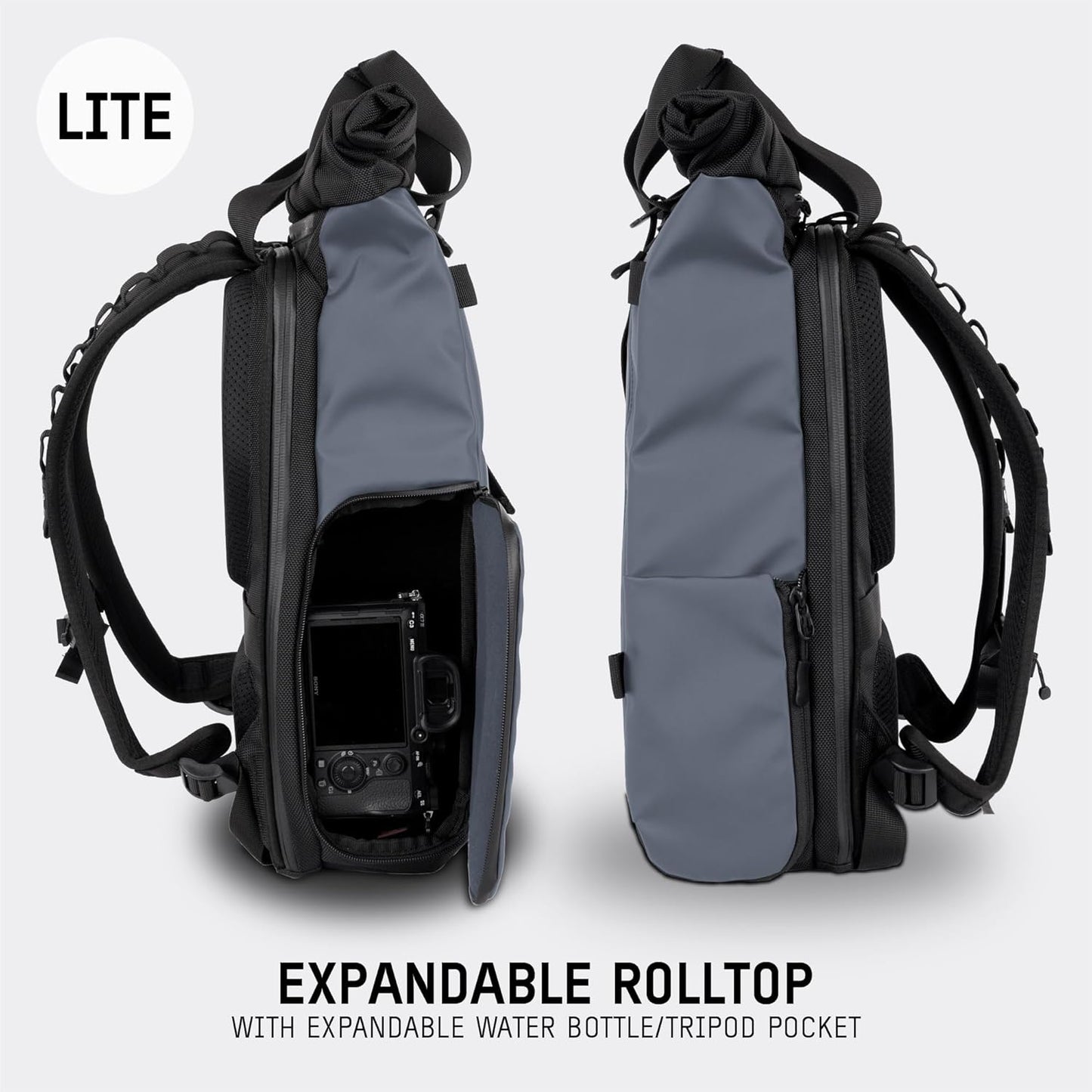 WANDRD PRVKE Lite: Weather-Resistant Travel & Camera Backpack with Laptop Sleeve, Quick Side Access, Clamshell Opening – Ideal Photography & Travel Bag