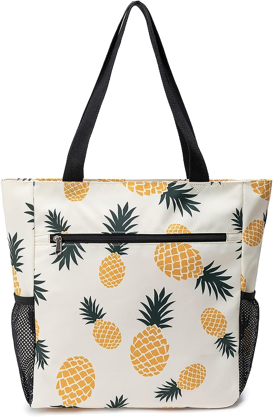 ETidy Large Capacity Foldable Tote Bag With Zipper Water-resistant SandproofWomen Beach Bag Handbag GymBag Travel ShoppingBag