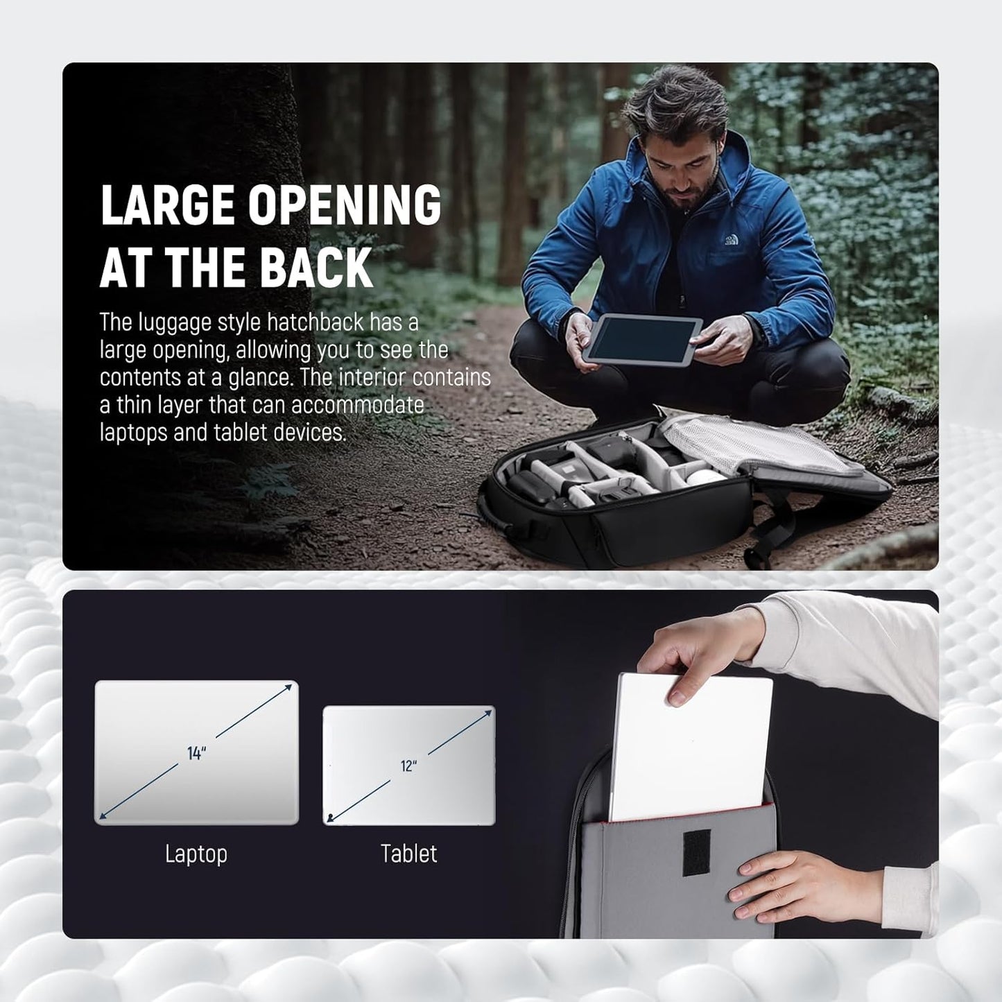 NEEWER BASICS Camera Bag for Photographer, Water Resistant Digital Cam Backpack Shockproof Large Case Compatible with Sony Canon Nikon DSLR Mirrorless Lenses Small Photography Accessories, PB26 Black