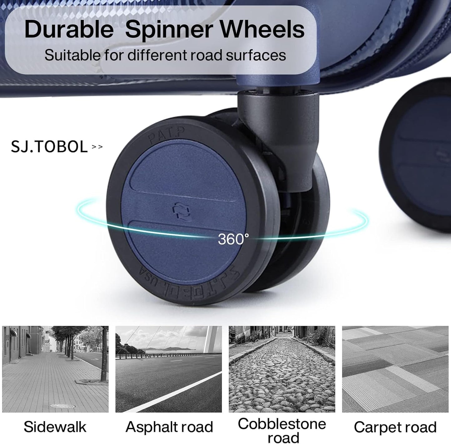 Hanke 29 Inch Luggage Suitcases With Spinner Wheels Lightweight PC hardside Rolling Suitcase With Travel Lock, Checked-Large 29-Inch(Dark Blue)