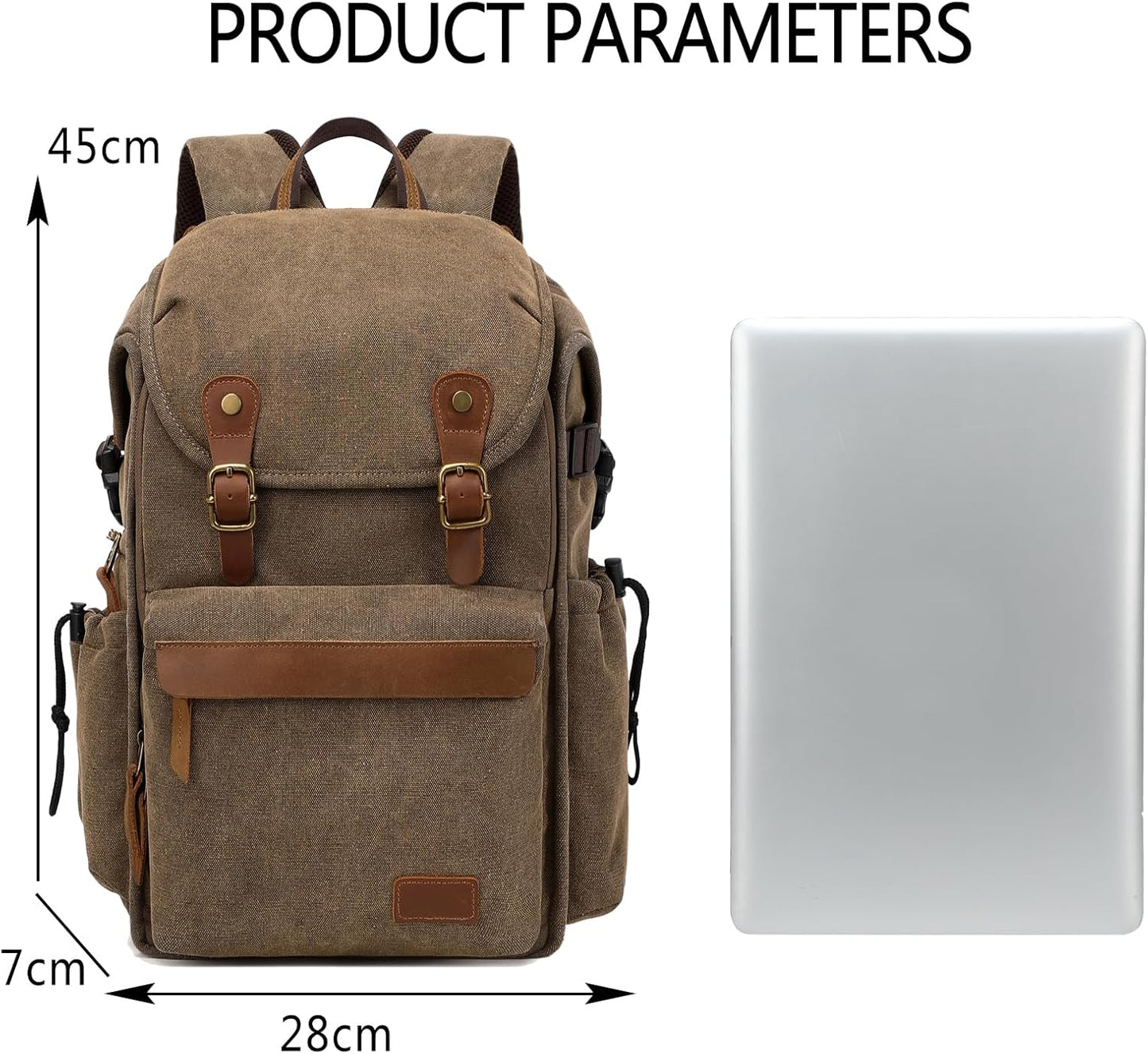 Camera Bag; Professional UAV Camera Backpack;Anti-Theft Camera Bag with Rain Cover; Large Capacity Photography Backpack（Coffee）, A3091