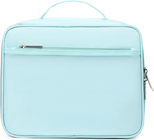 mygreen Travel Electronics Organizer, Waterproof Cable Organizer Bag for Electronic Accessories Triple Layer Large Shockproof Cable Storage Bag for Cord, Hard Disk, Power Bank, Tablet Aqua Sky