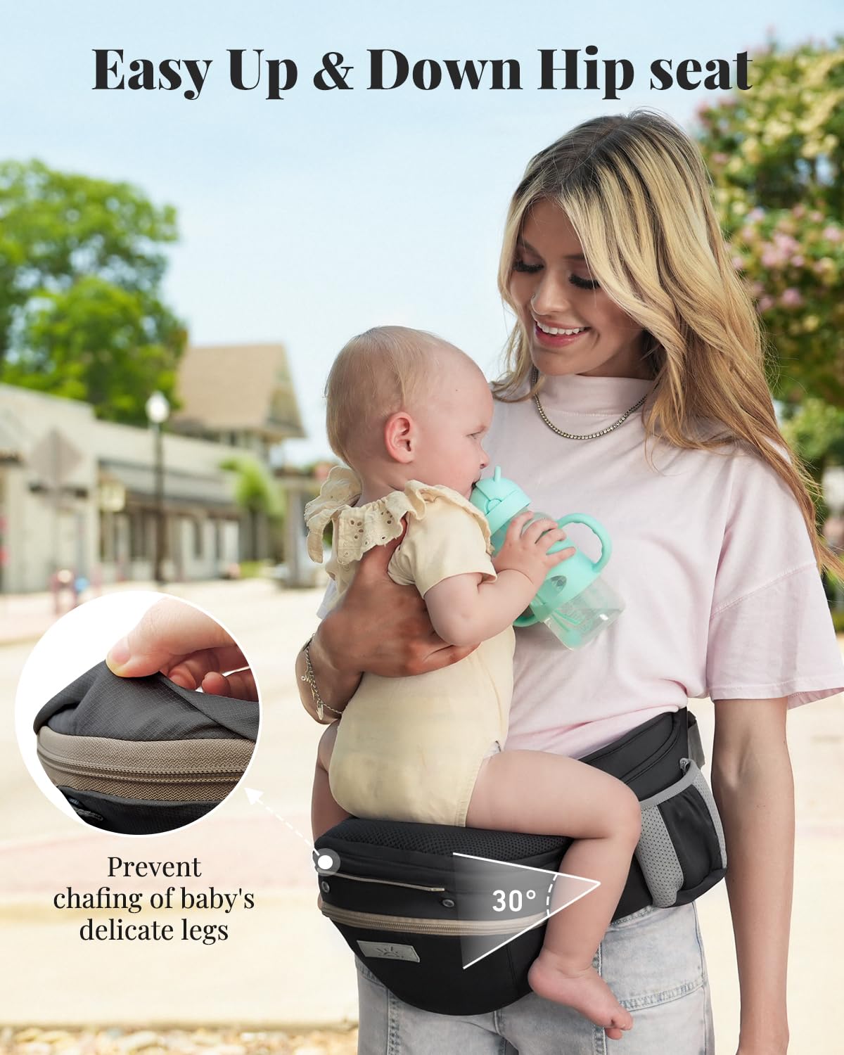 MOMTORY Carryall™ Pro Baby Carrier, Safety-Certified 6-in-1 Ultra Storage Baby Carrier Newborn to Toddler, Front & Back Baby Holder Carrier with Hip Seat, Pure Black