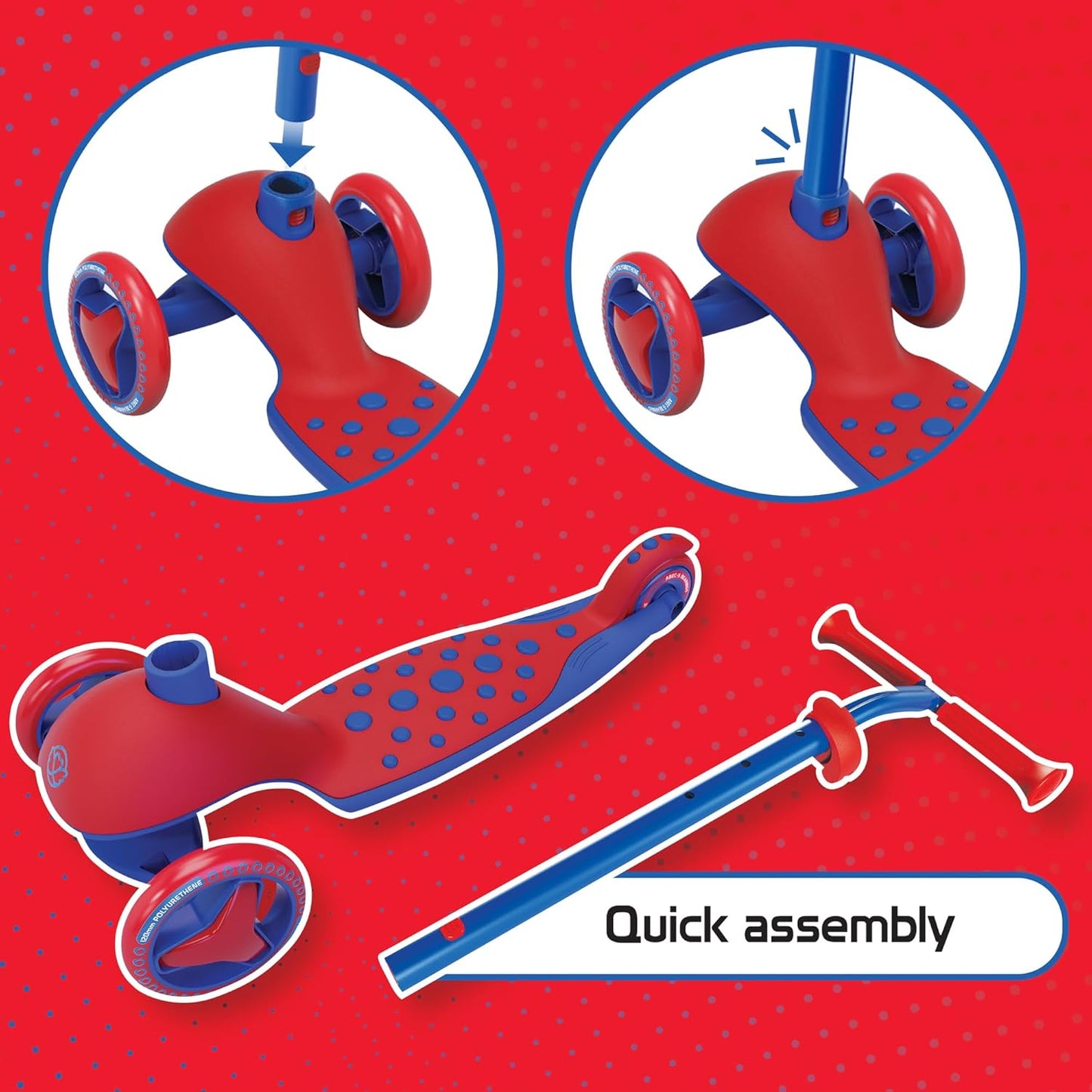 iSporter Luggage Scooter for Kids Ages 2-5 | Ride-On Suitcase Scooters for Boys Girls | Foldable & Height Adjustable, 110lbs Max