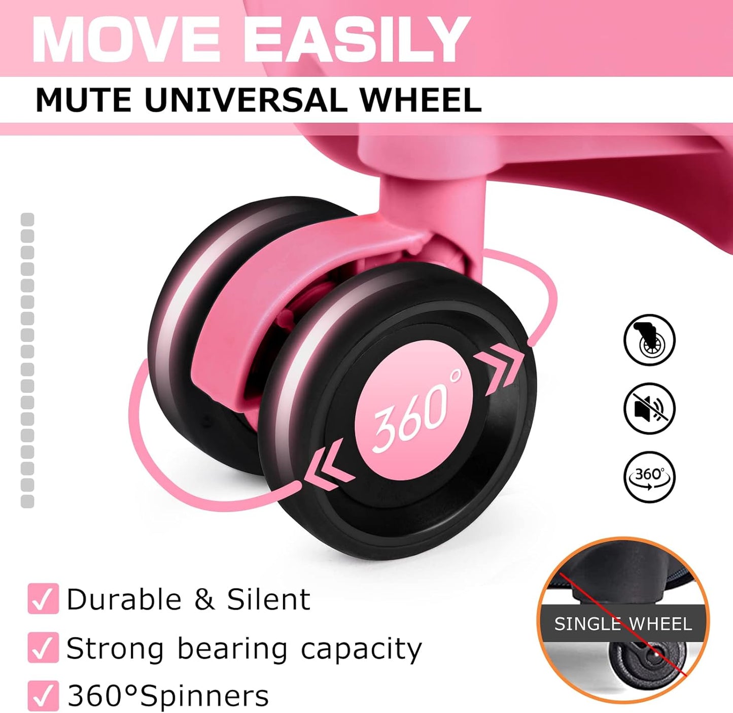 AnyZip Luggage Aluminium Frame Suitcase Hard Shell TSA Lock No Zipper 28In Rose Pink