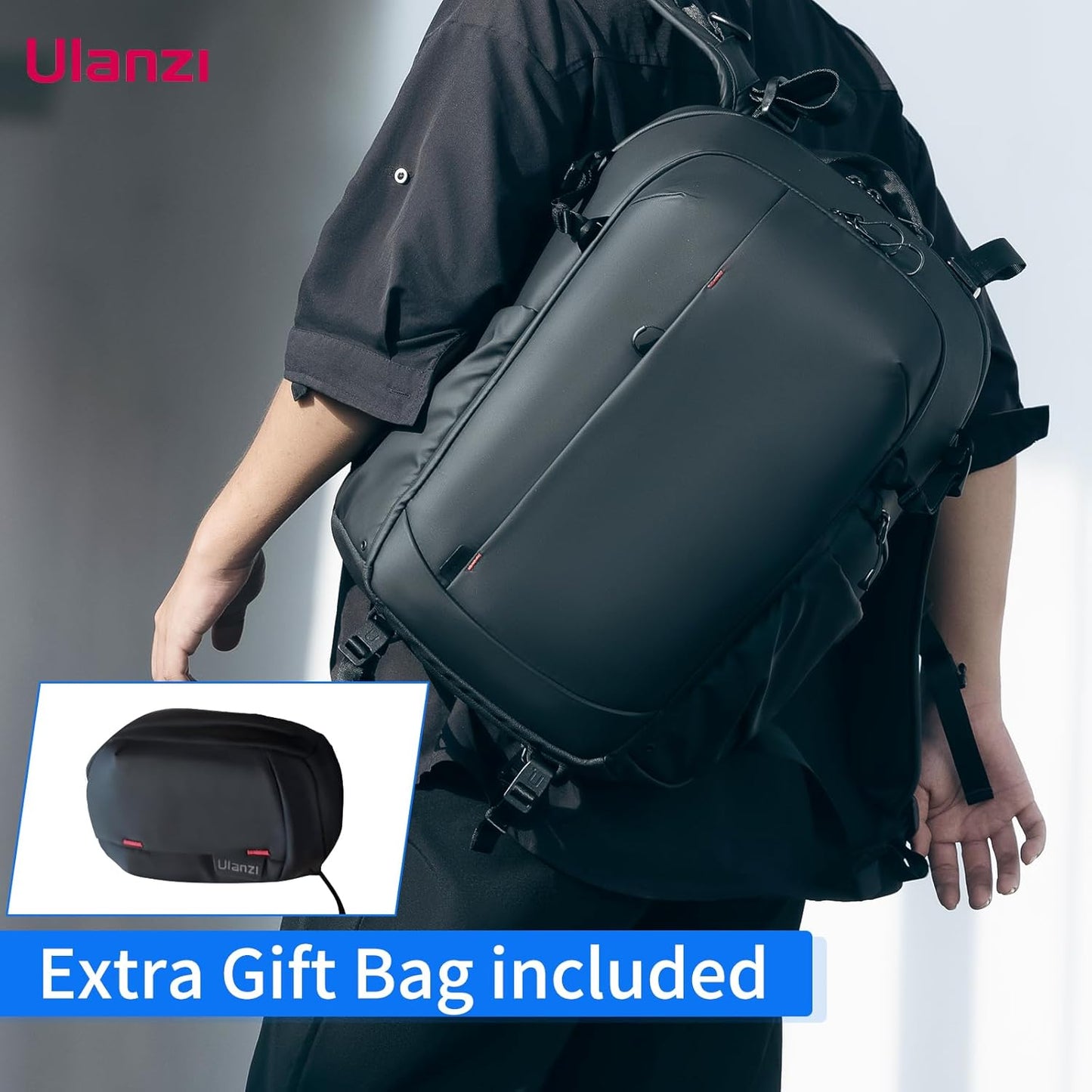 UURig ULANZI BP09 Traker Camera Backpack • 22L • Versatile Camera Travel Bag • Quick Access • Well Organized Professional Photography Storage • Shoulder Backpack • for Sony/Nikon DSLR Cameras