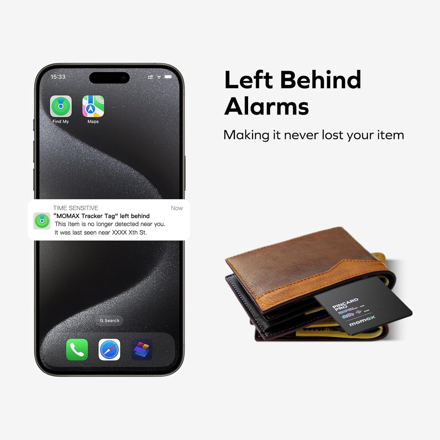 MOMAX Key Finder, Tracker Tag, Works with Apple Find My (iOS Only), Key Tracker with APP,Sound Location, Key Locator Tracker for Luggage, Suitcase, Wallet, Pet, Kid