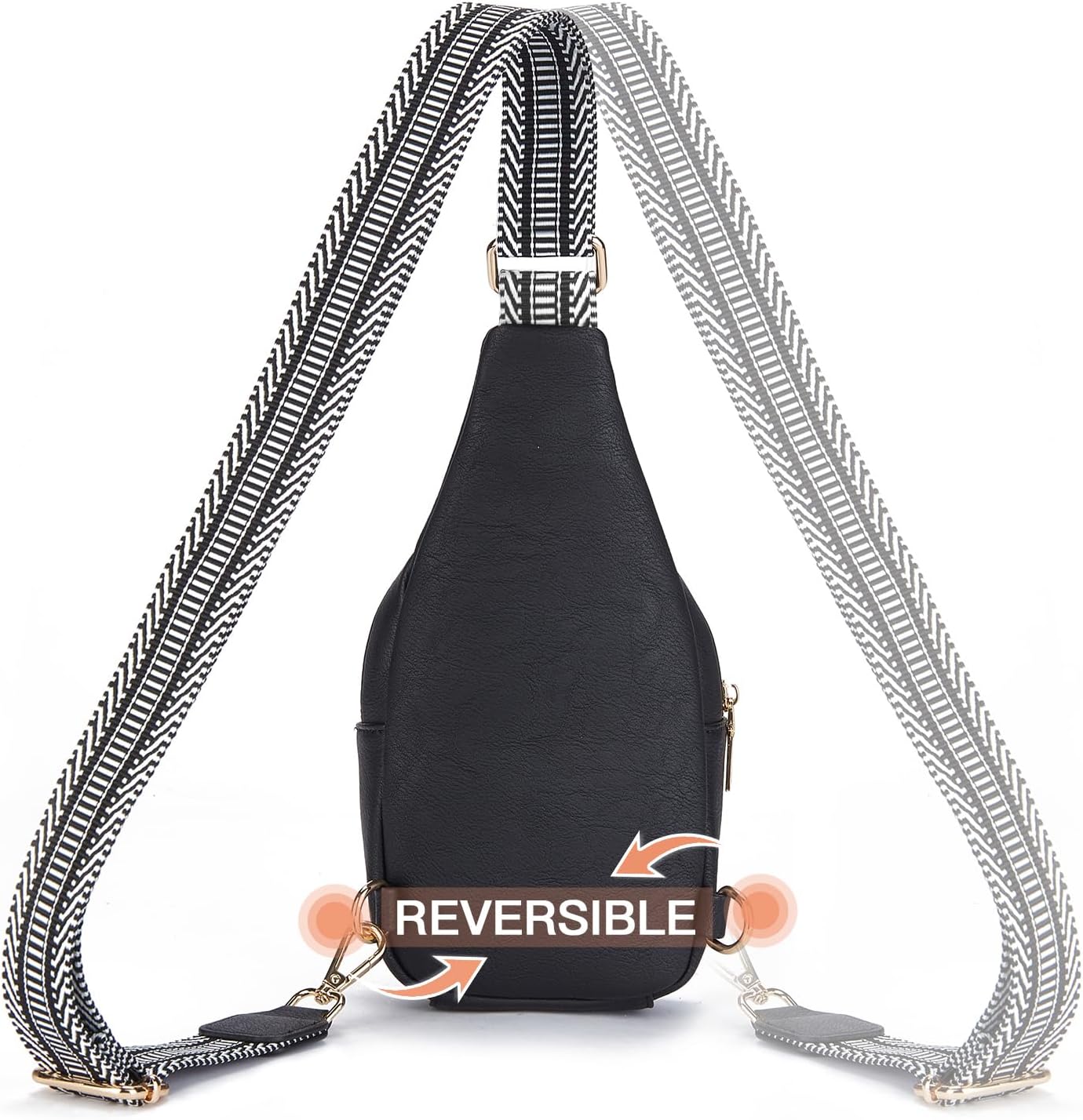 Telena Small Sling Bag for Women Leather Crossbody Fanny Packs Chest Bag for Women