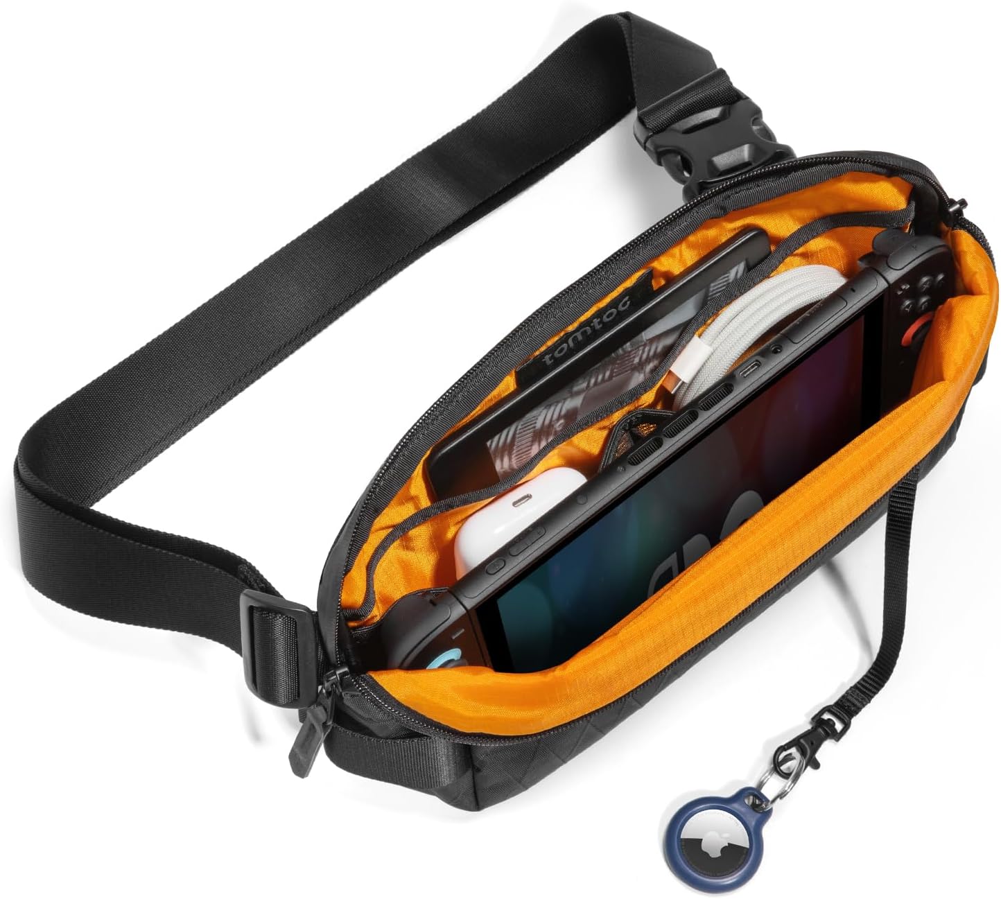 tomtoc Compact EDC Sling Bag, Minimalist Chest Shoulder Backpack Crossbody Bag for Men Women, Lightweight Carry Casual Bag