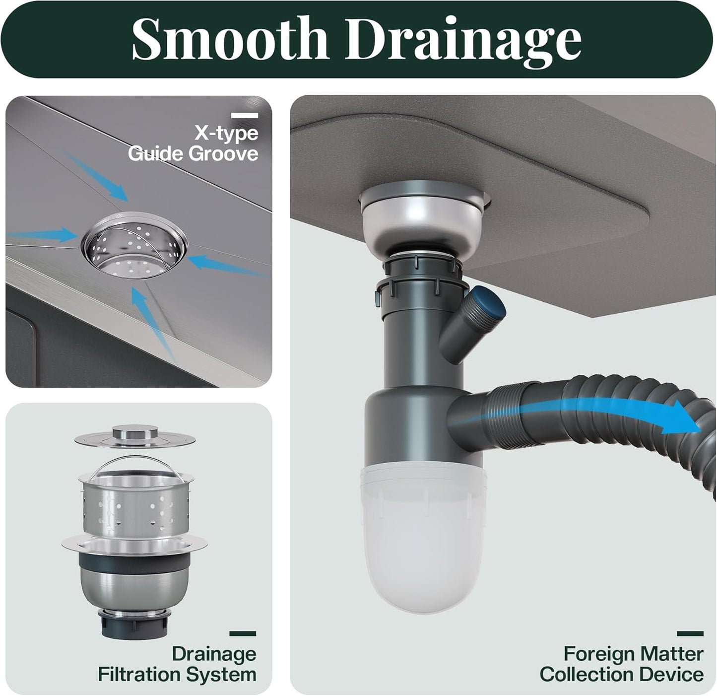 31.5-Inch Undermount Kitchen Sink Workstation, 16 Gauge 304 Stainless Steel Single Bowl Kitchen Sink with Cutting Board, Drying Rack, Roll-Up Rack and Drain Assembly