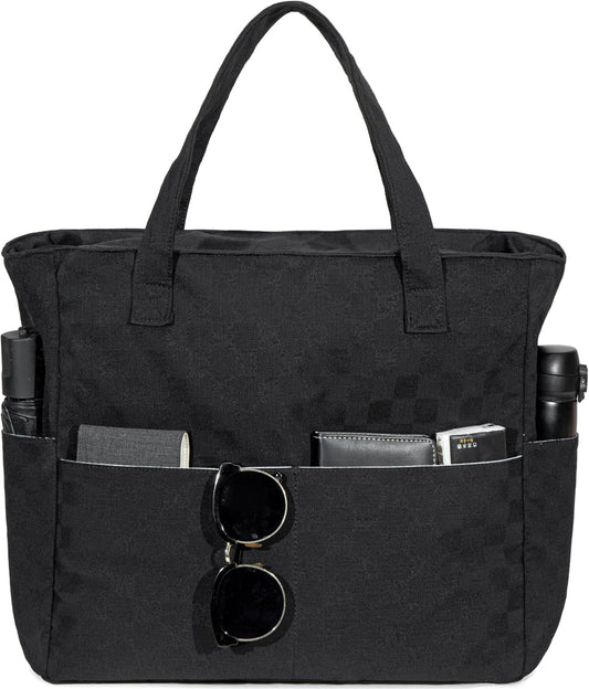 LEDAOU Beach Bag Waterproof Sandproof Women Tote Bag Pool Bag with Zipper for Gym Grocery Travel with Wet Pocket