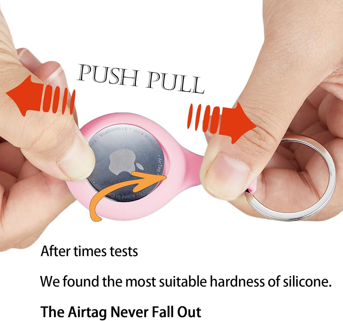 ThingsBag Apple AirTags 4 Pack Case Keychain Silicone Apple Air Tags Holder Item Finders Accessories Comes with Metal Snap Airtags Keyring Case 4 Pack