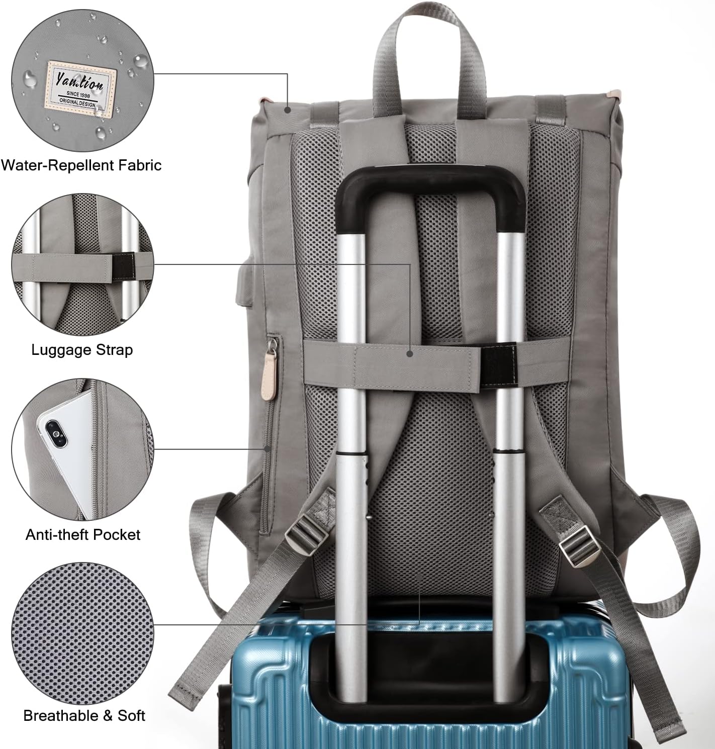 17" Laptop Backpack for Women & Men,Bookbag for Teen Girls & Boys Teenagers for College High School