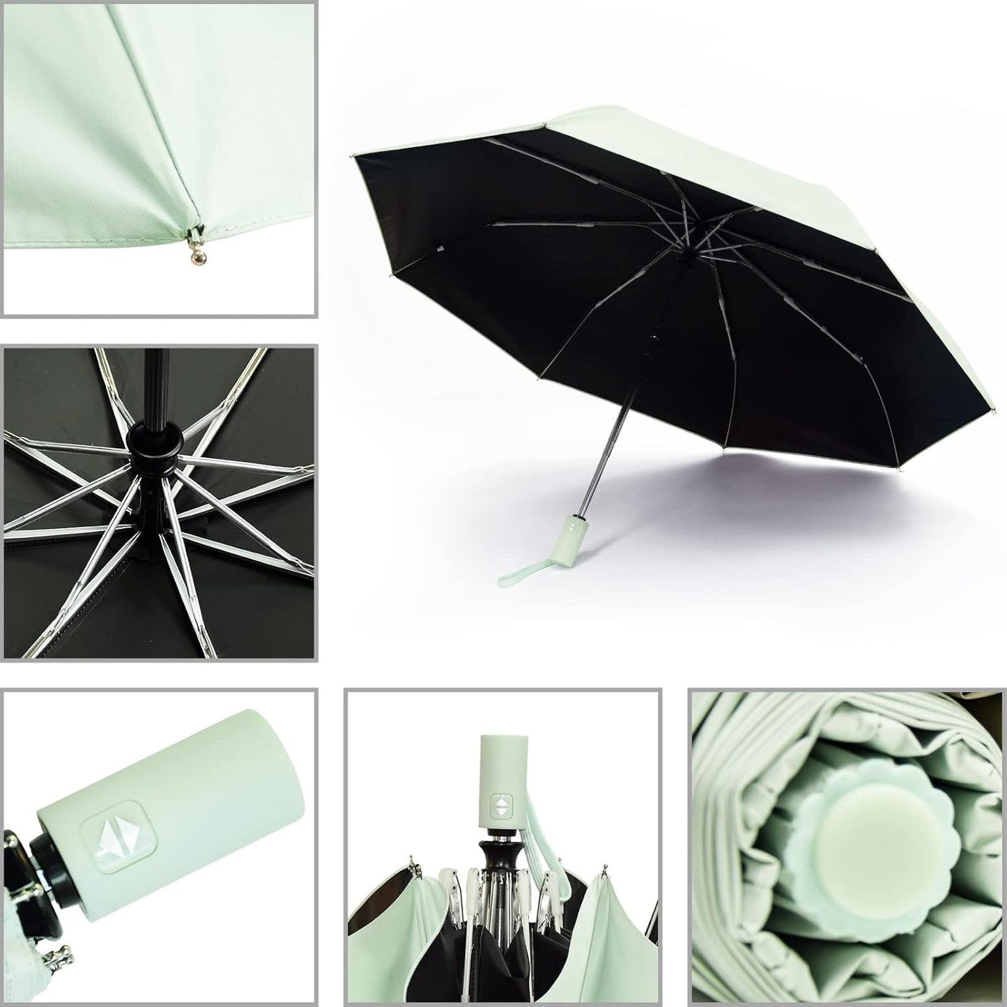 SY COMPACT Umbrella Automatic Travel Waterproof Light Folding Umbrellas Easy Carry for Women and Men
