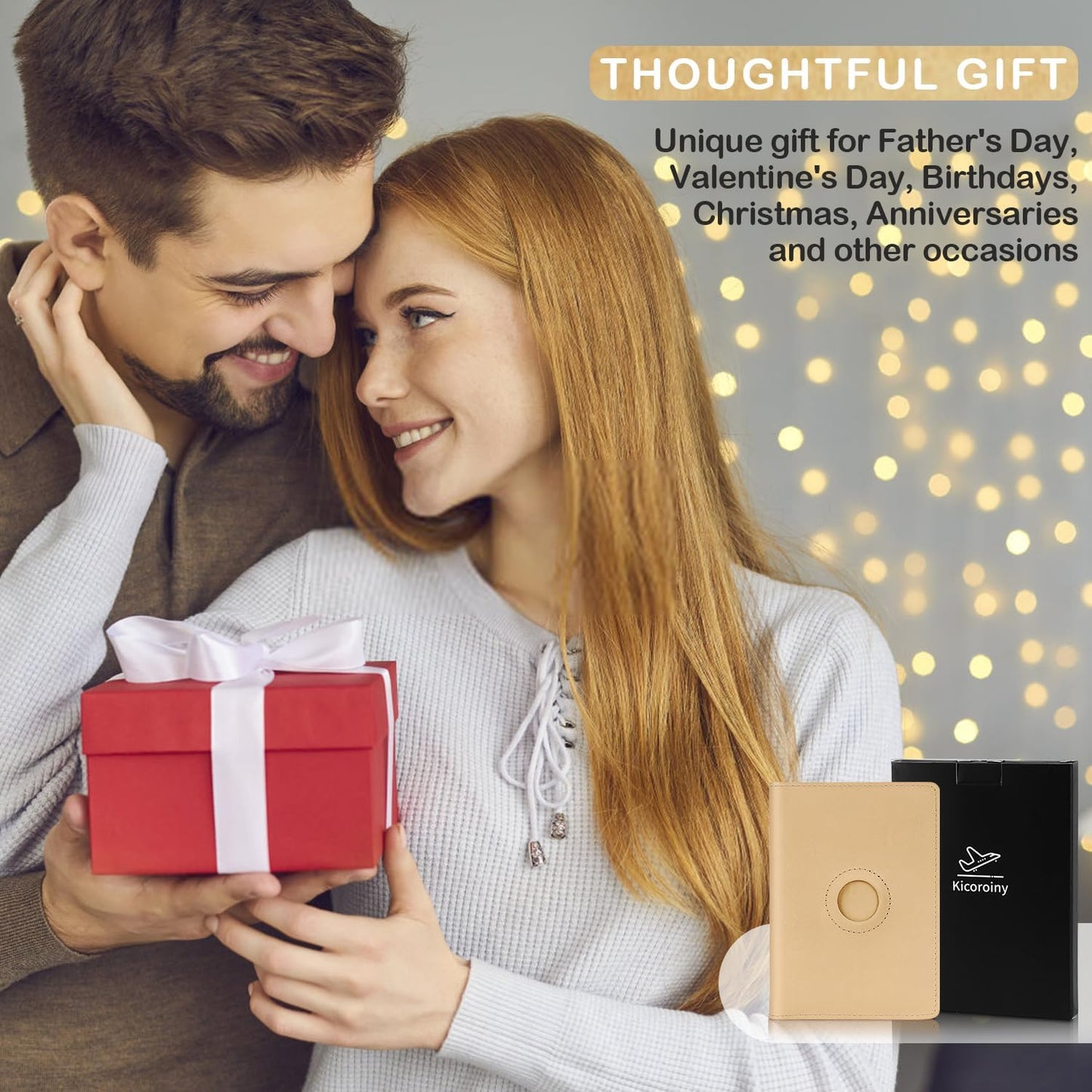 Airtag Passport Holder for Men and Women Travel, Real Leather Passport Wallet, Handmade Passport Cover Case with Airtag Slot, Travel Must Haves Essentials Accessories Birthday Gifts(Crazy Horse,Beige)