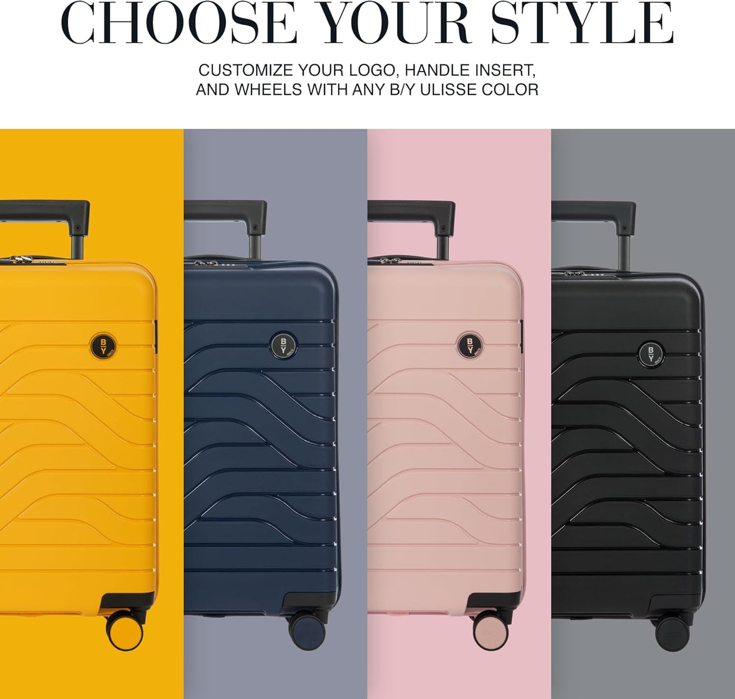 Bric's B|Y Ulisse Spinner Carry-On Suitcase, Lightweight Expandable Hard Shell Luggage with TSA Lock and Smooth 360° Wheels 21 Inch – Mango