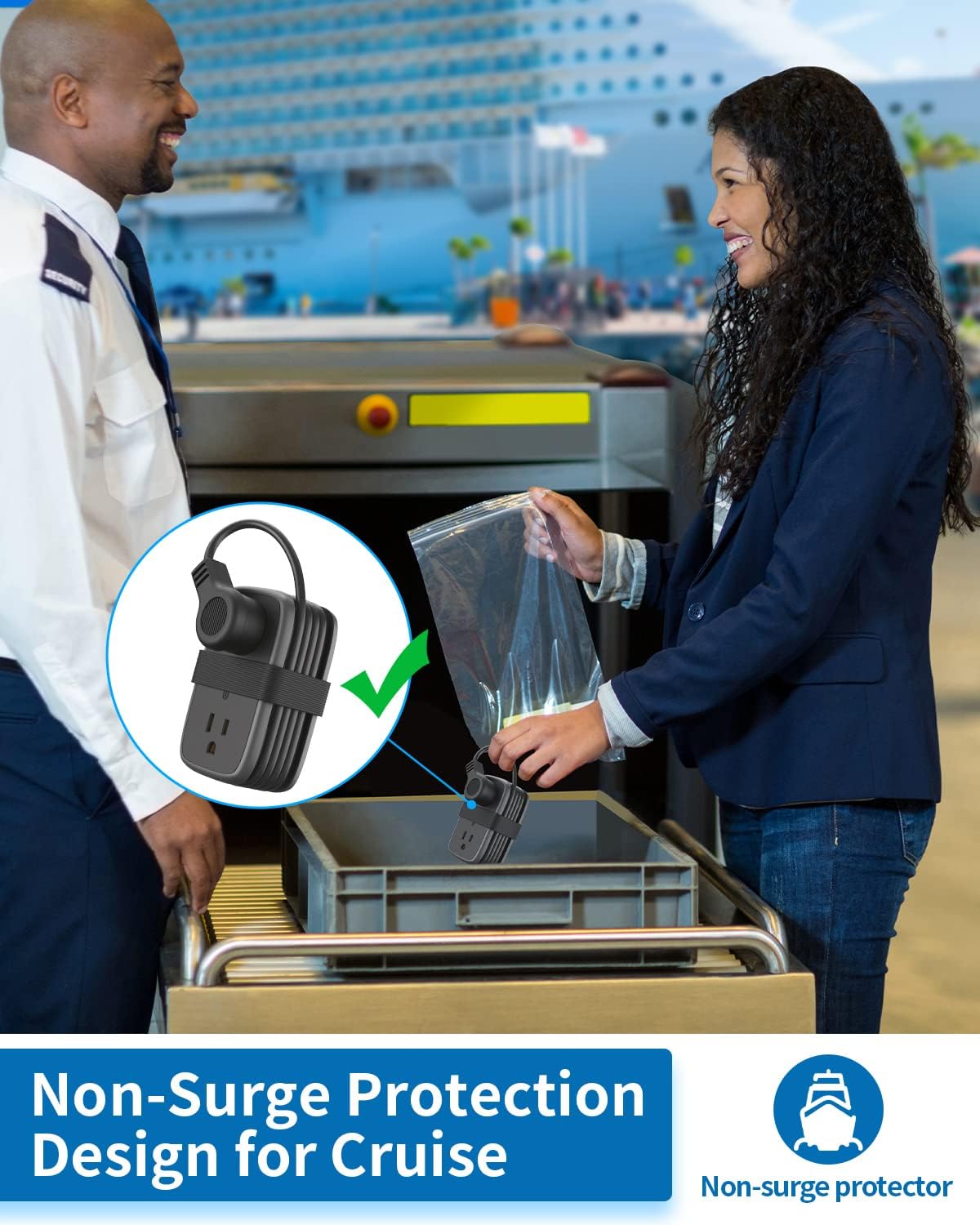 2 Pack Travel Power Strip with USB C Port, NTONPOWER Flat Plug Extension Cord with 4 Outlets 3 USB (1 USB C) for Cruise Ship, 4ft Wrapped Short Extension Cord for Home Hotel Travel Essentials