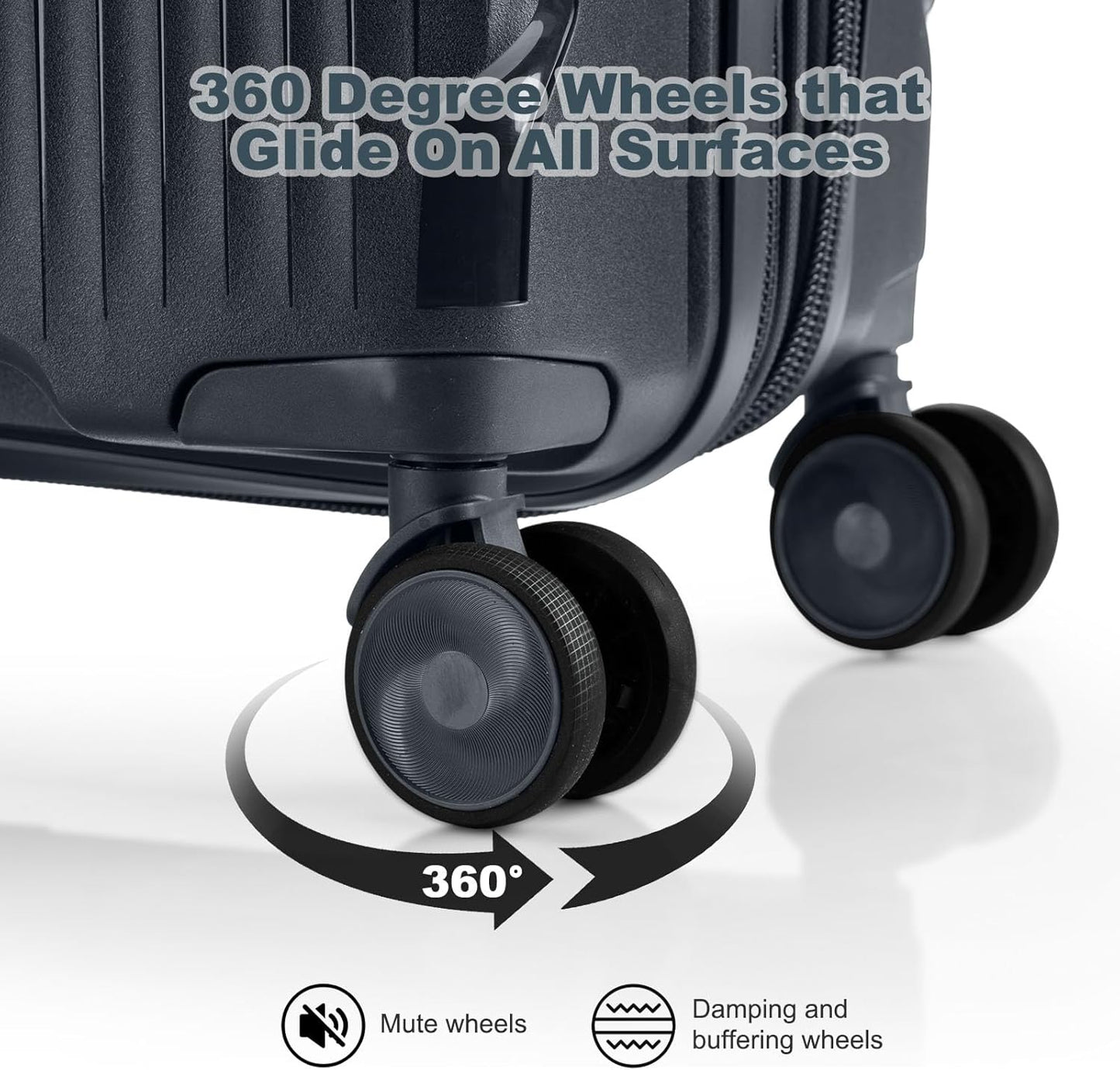 Nazhura Luggage Set, 3-Piece Hardside Suitcase Set, 20-inch Carry On, 24-inch, 28-inch Luggage