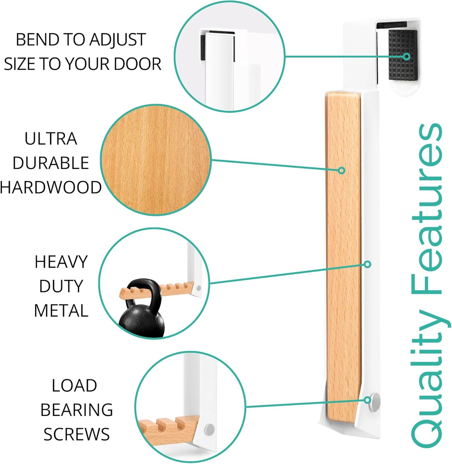 Over The Door Coat Rack - Portable Foldable Laundry Hanger Dryer Rack - Ideal for Travel and Laundry Needs - Convenient Over The Door Hanger for Clothes and Laundry - 1PCS (White)